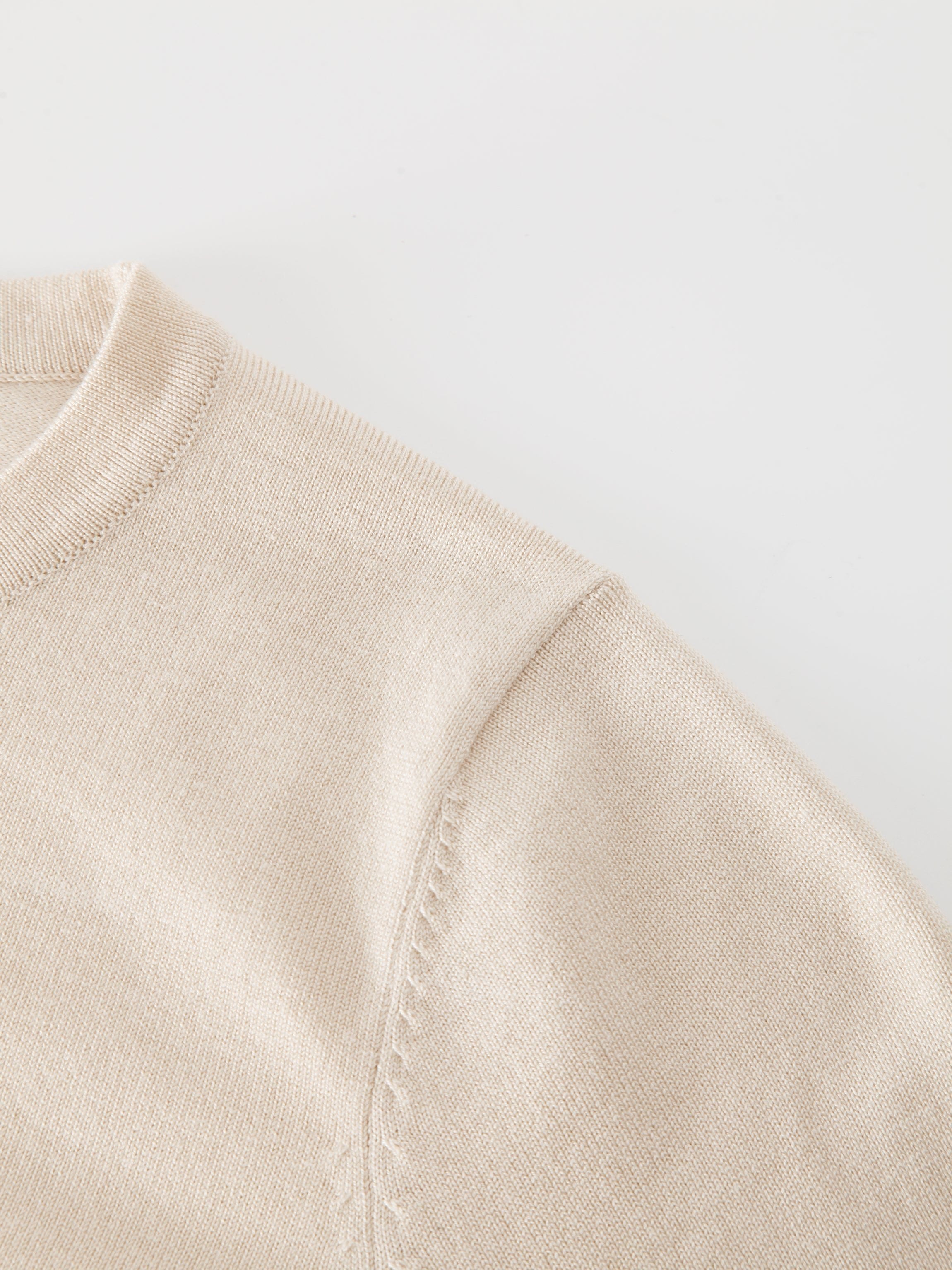 Basic Crew Sweater LS-Ivory