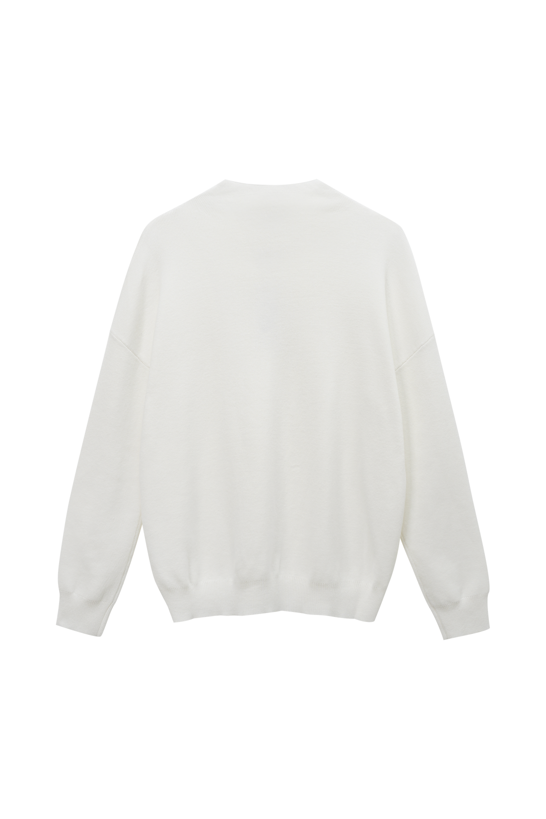 Mock Neck Thin Knit Sweater-Ivory