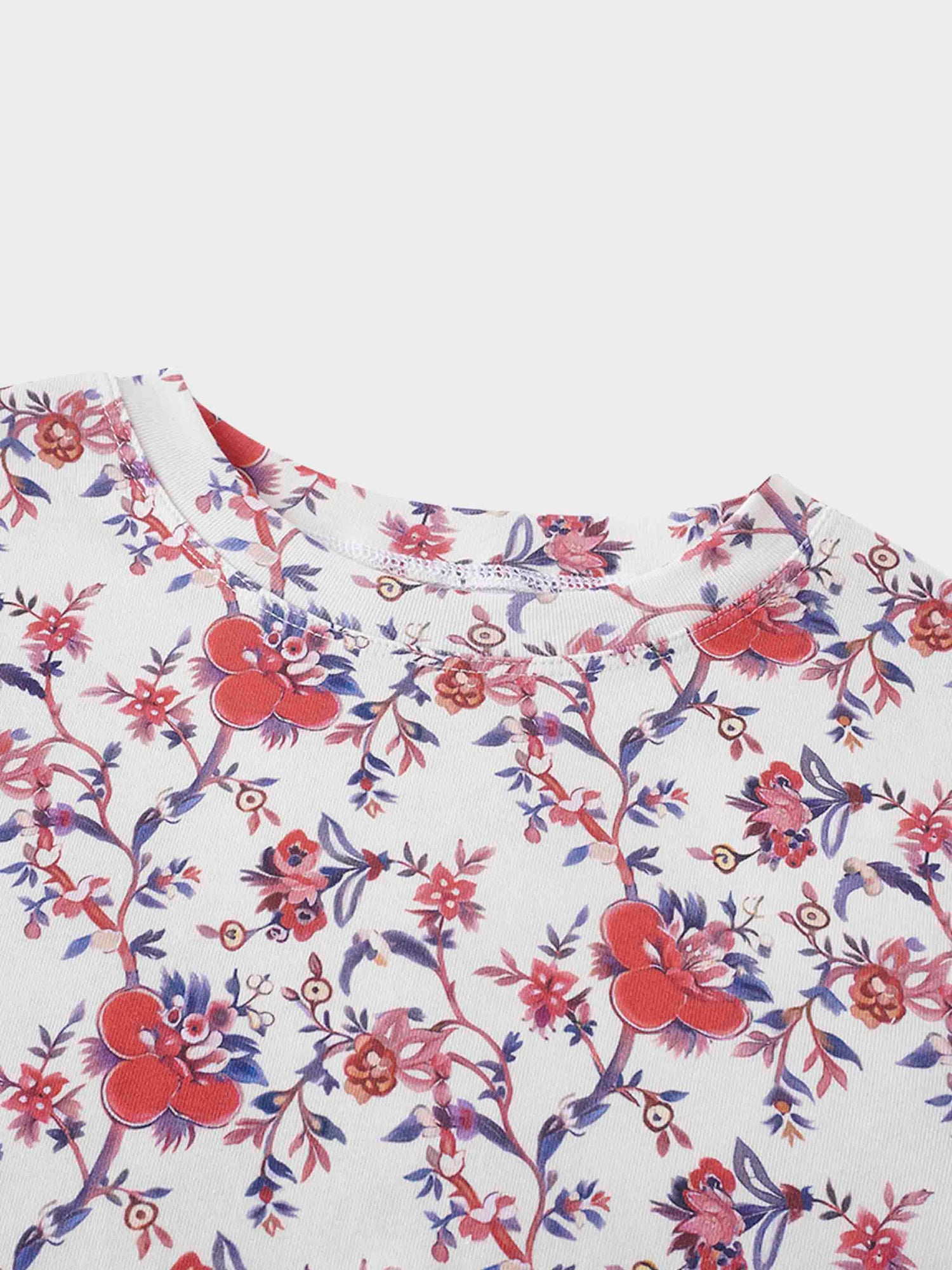 Basic Printed T-shirt-Vintage Floral