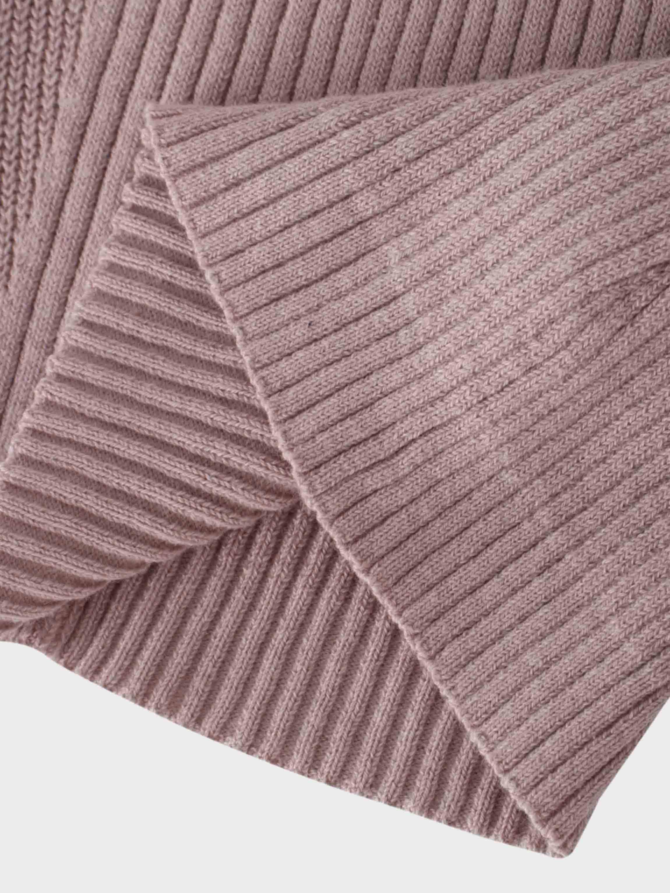 Center Design Sweater-Light Mauve