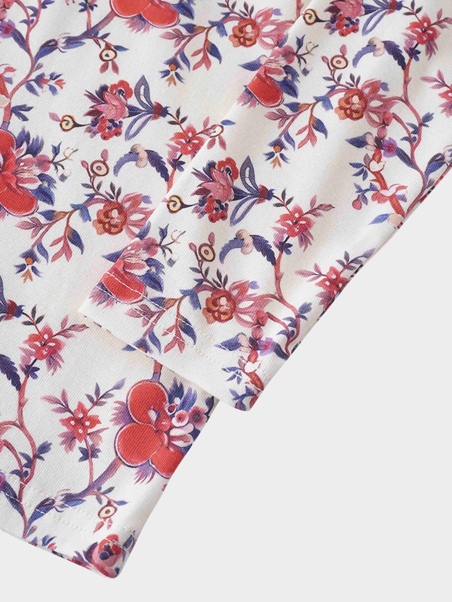 Basic Printed T-shirt-Vintage Floral