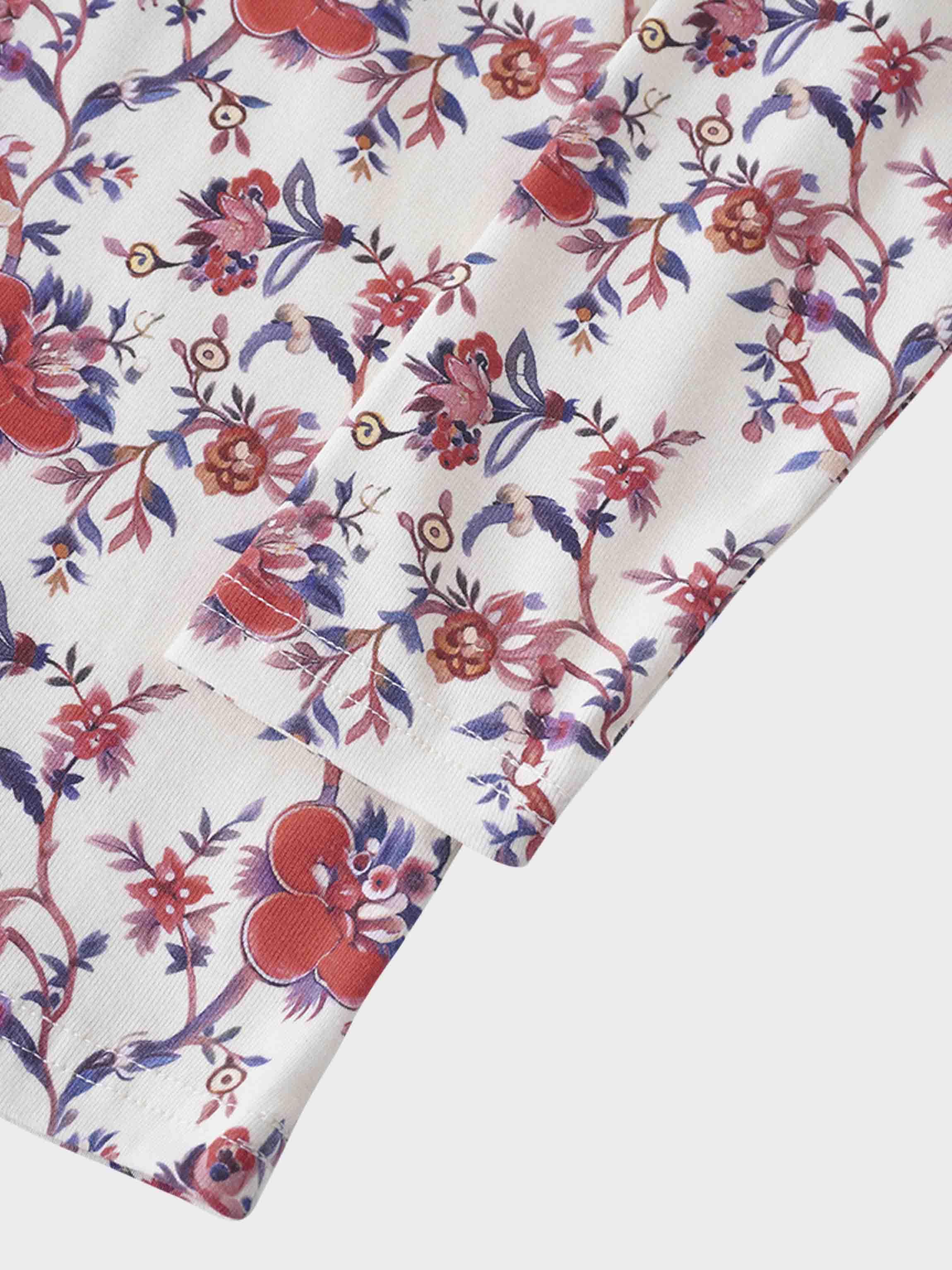 Basic Printed T-shirt-Vintage Floral