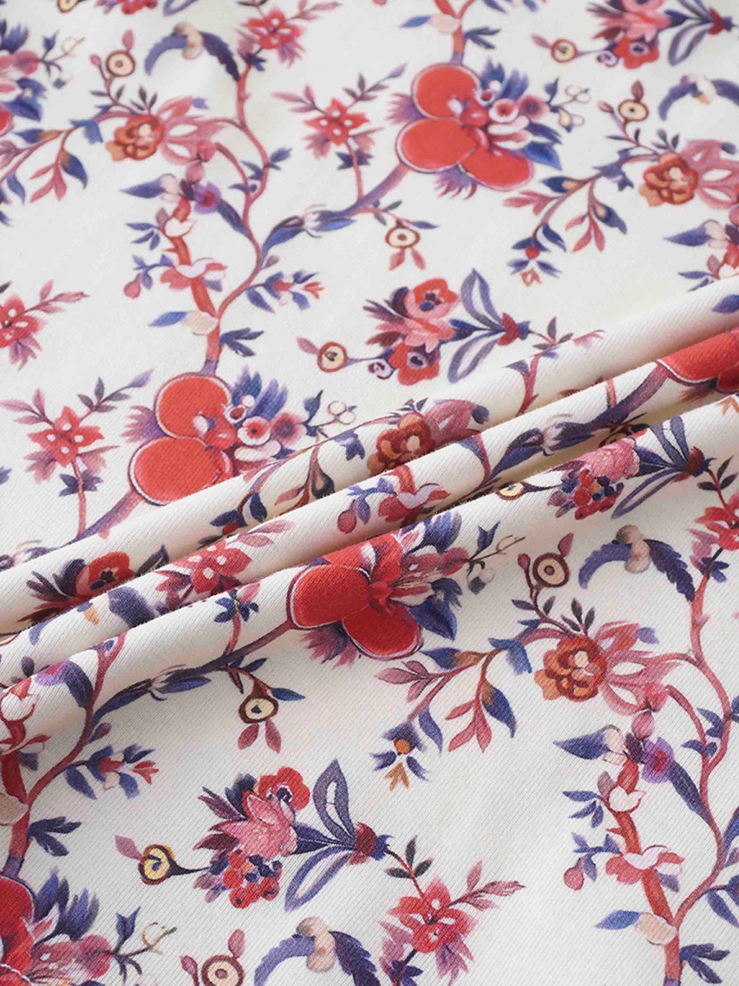 Basic Printed T-shirt-Vintage Floral