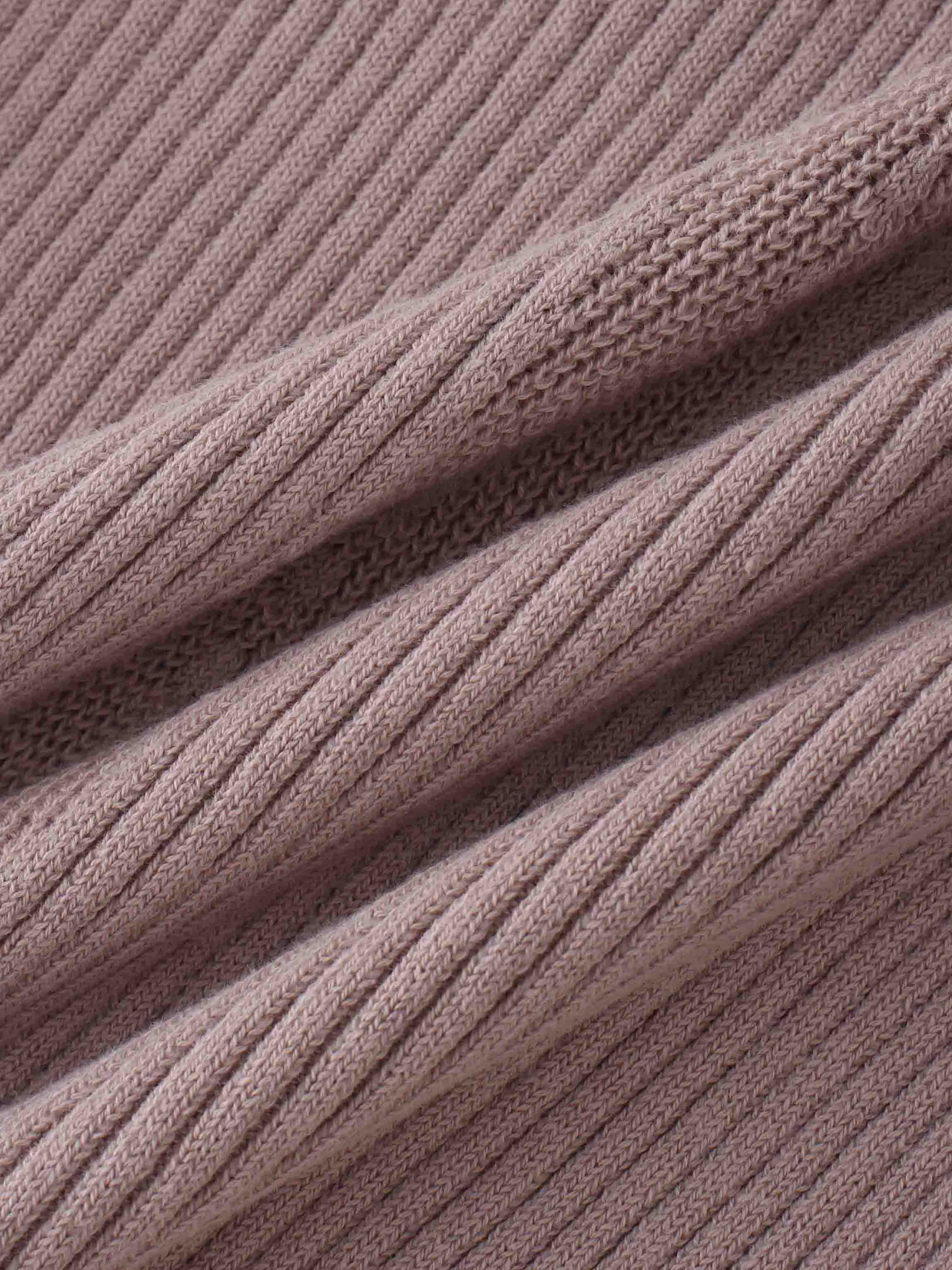 Center Design Sweater-Light Mauve