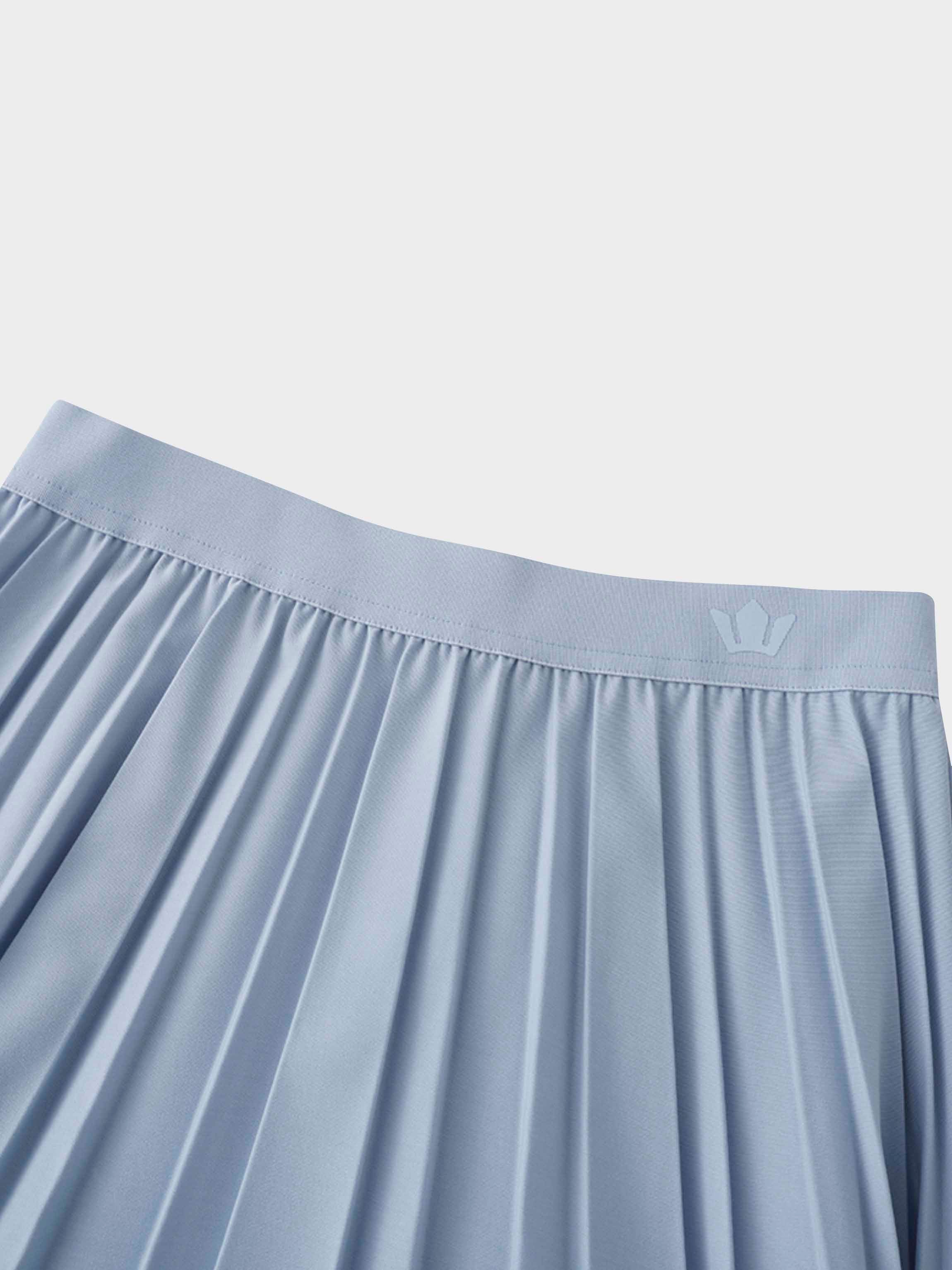 PLEATED SKIRT 35&quot;-POWDER BLUE