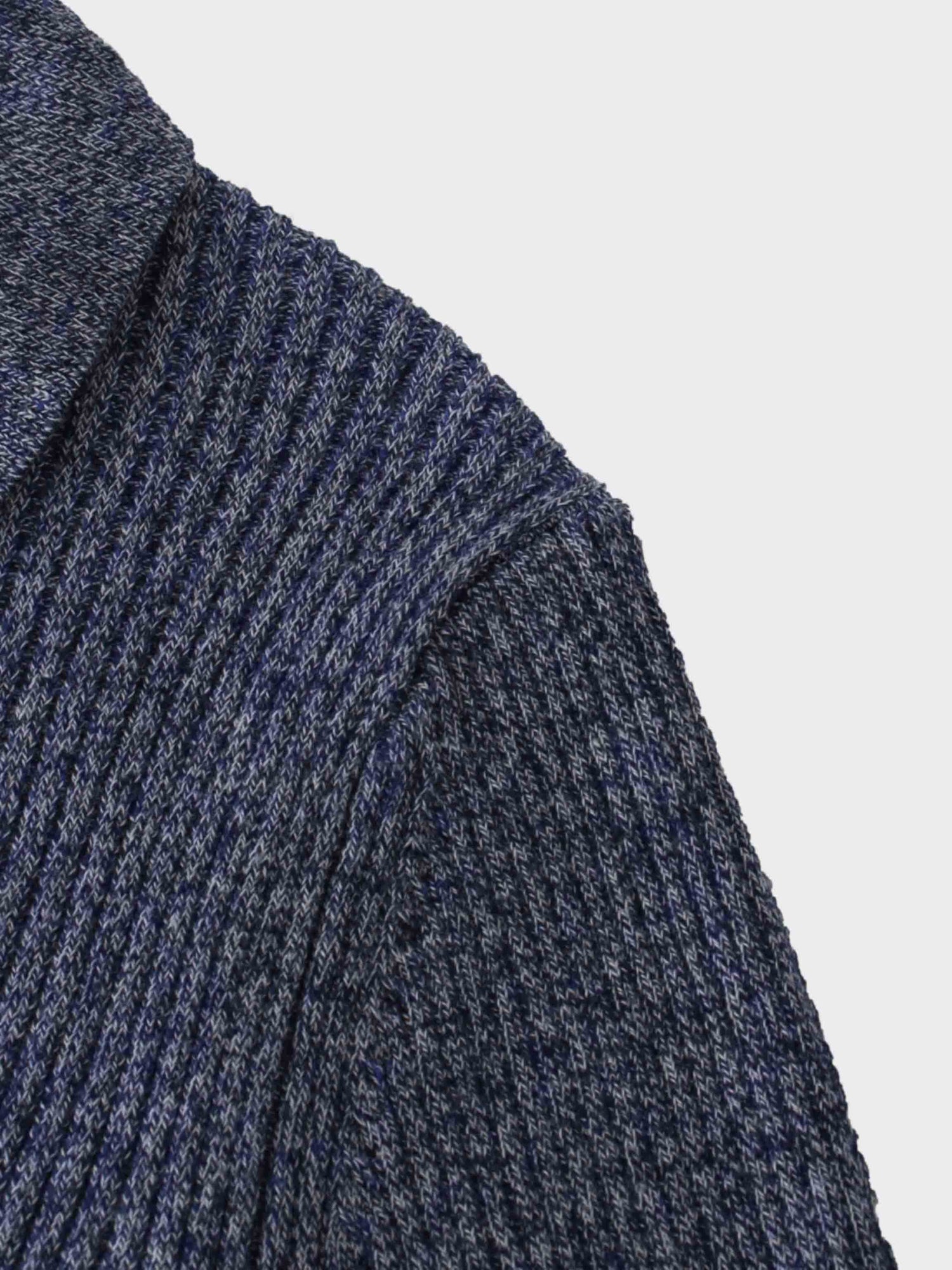 Center Design Sweater-Heathered Blue