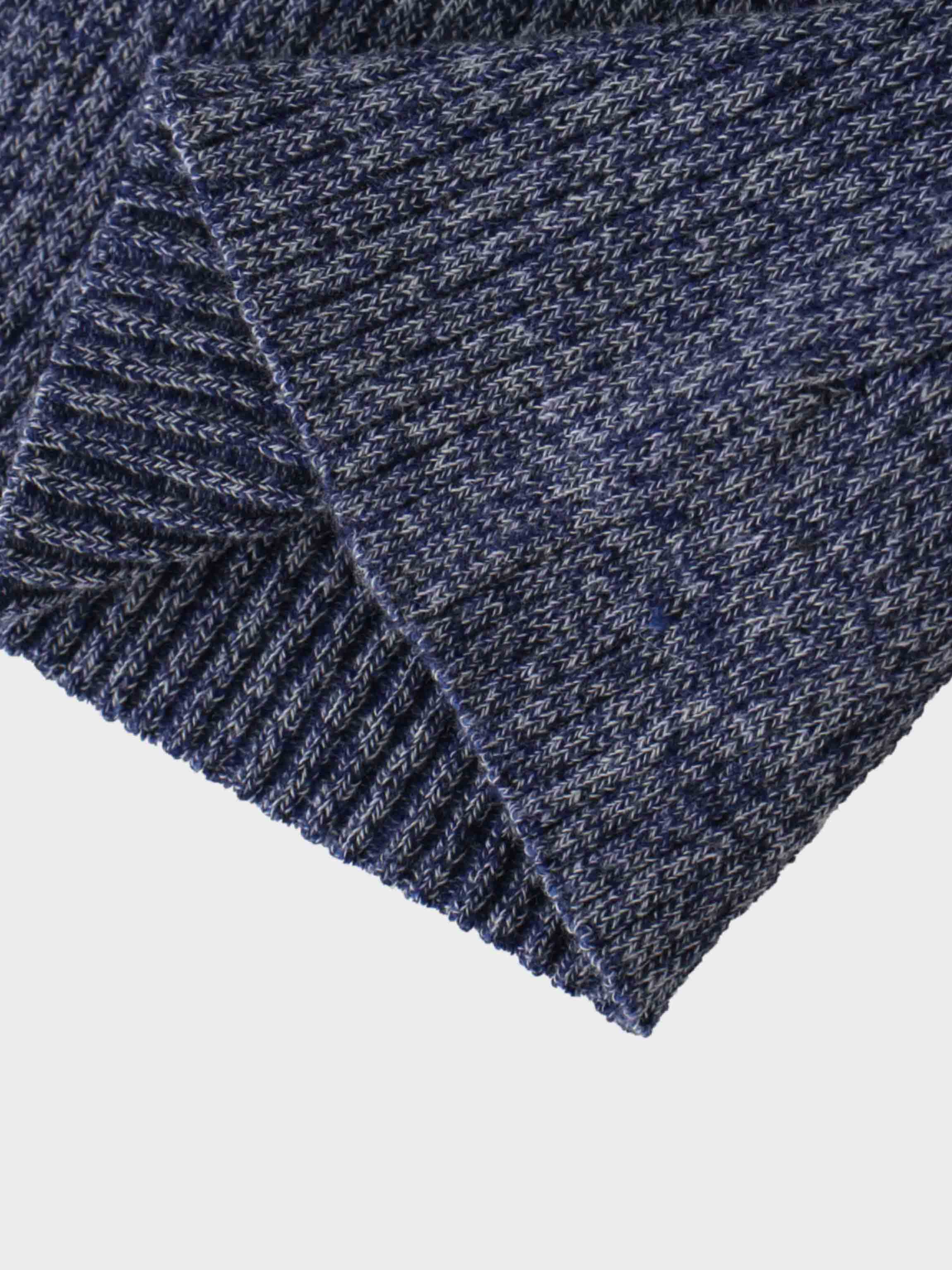 Center Design Sweater-Heathered Blue