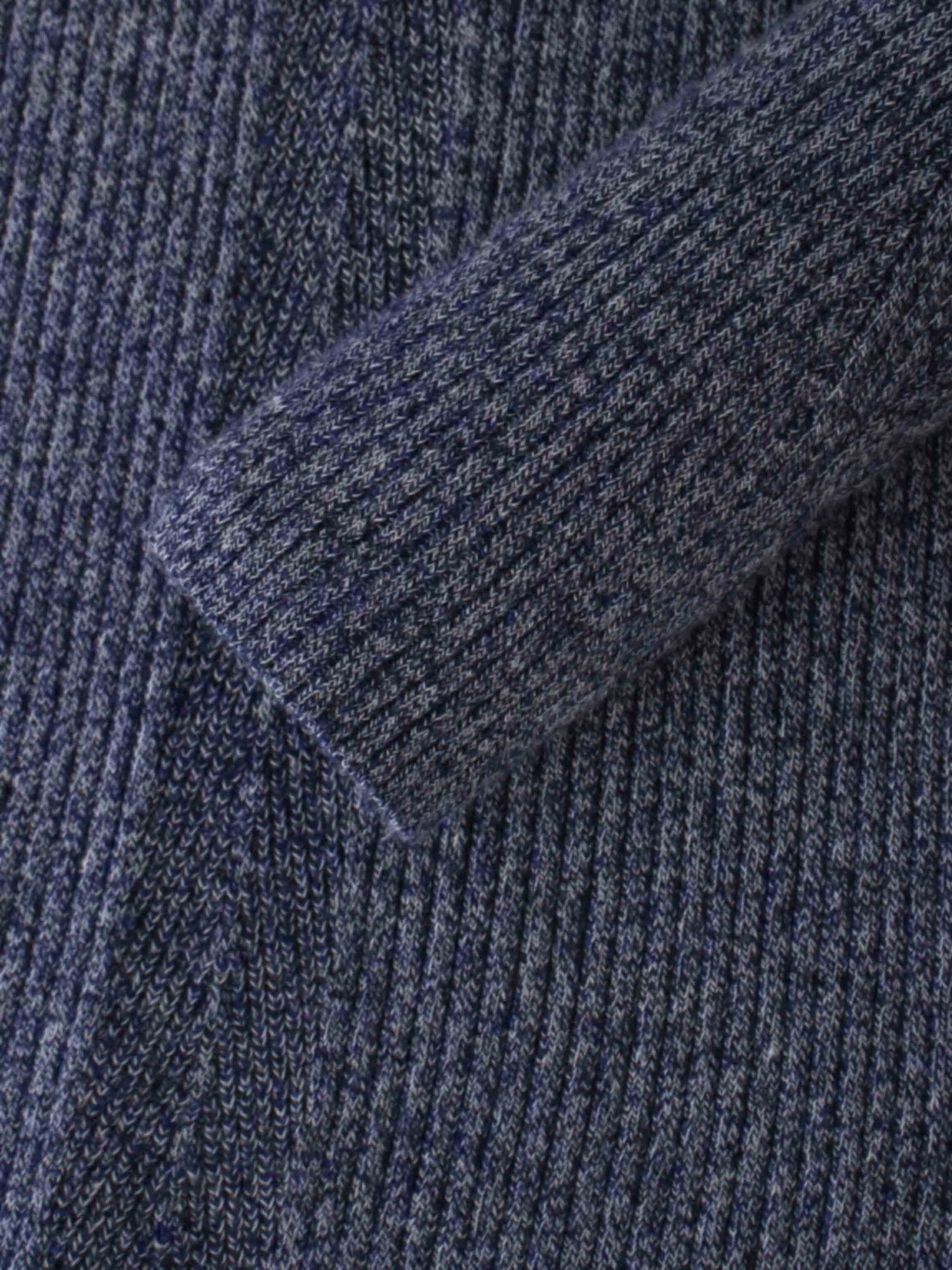 Center Design Sweater-Heathered Blue