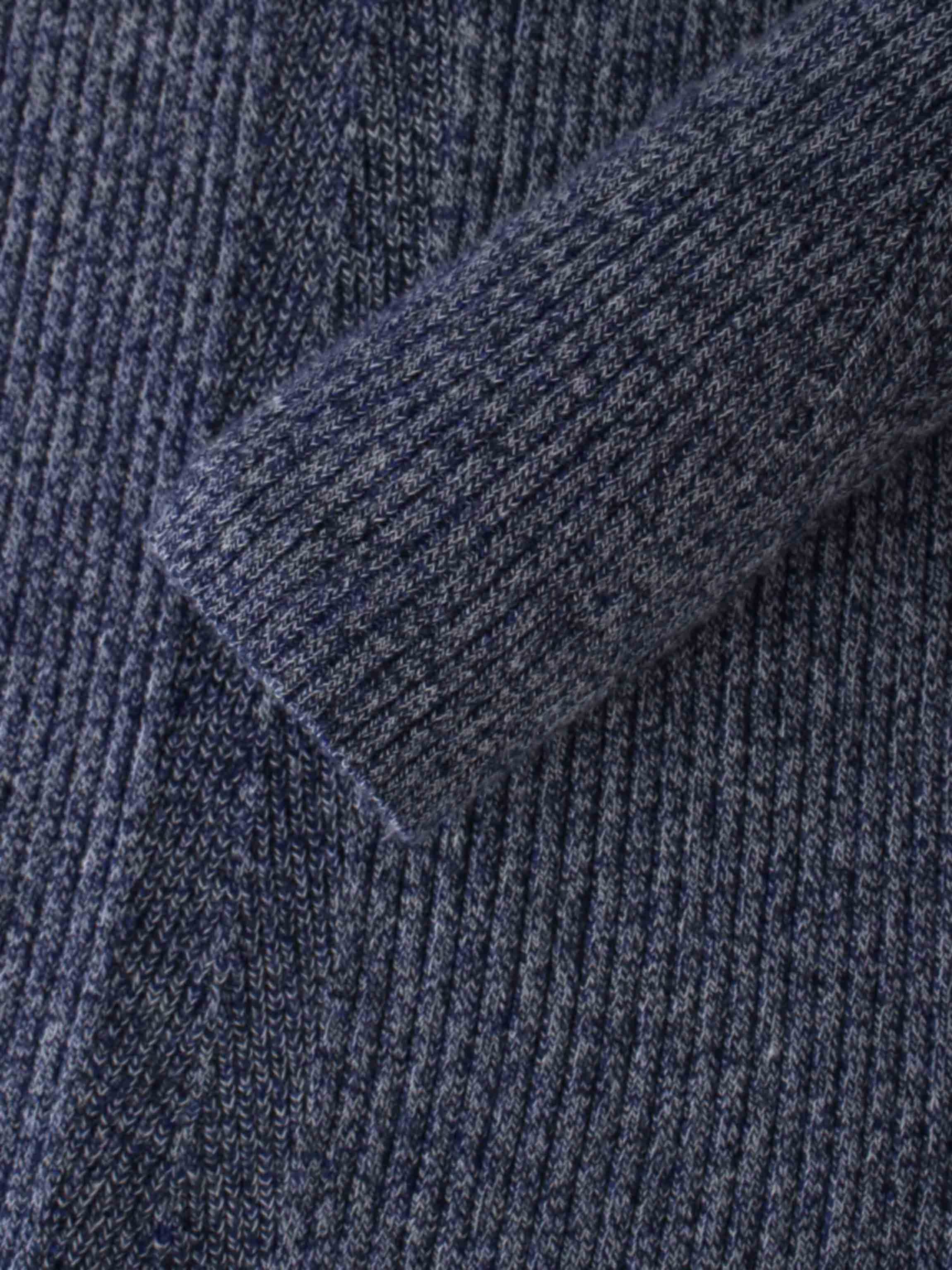 Center Design Sweater-Heathered Blue