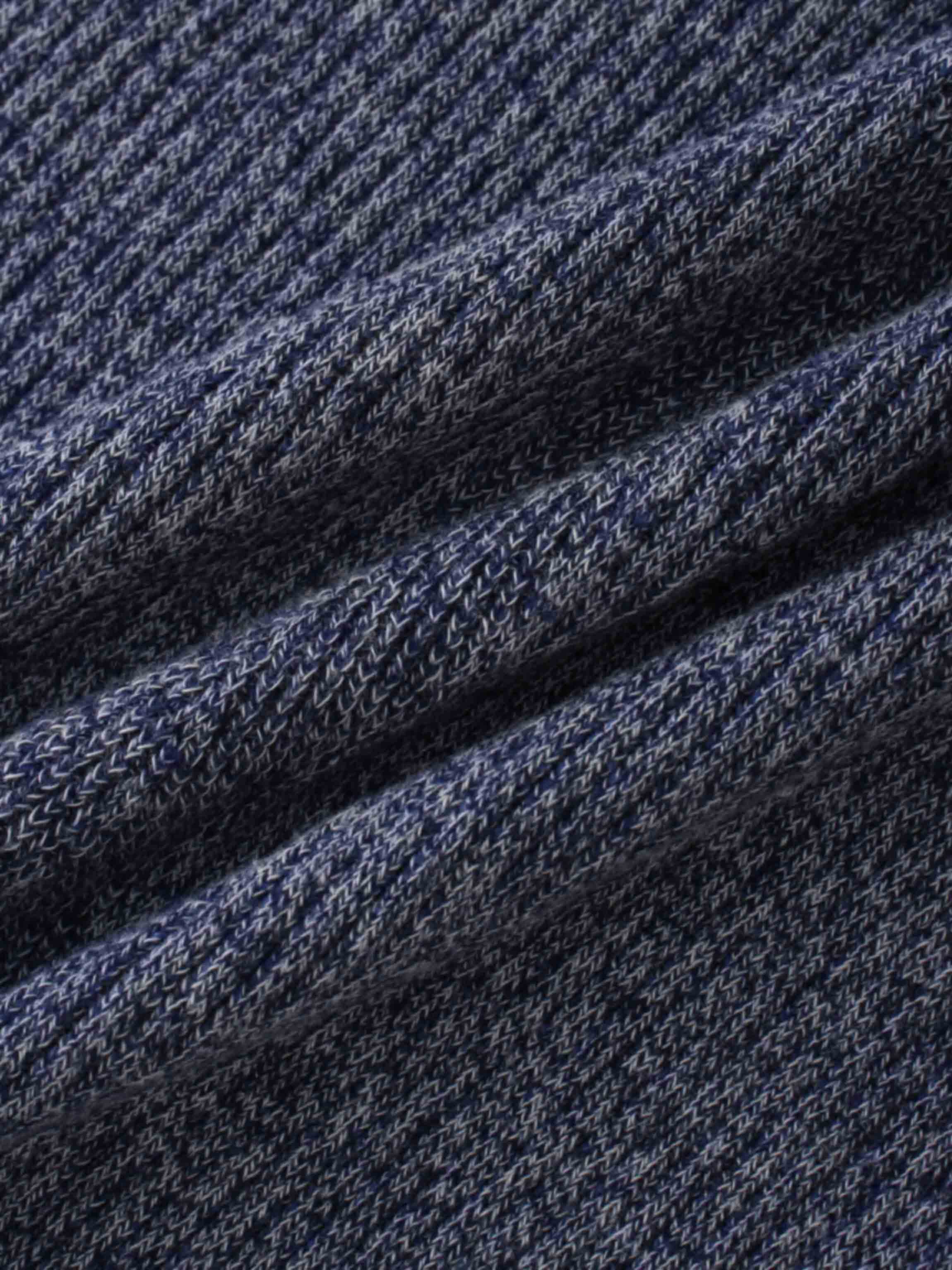 Center Design Sweater-Heathered Blue