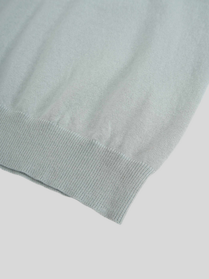 High V Lightweight Sweater-Ash Green