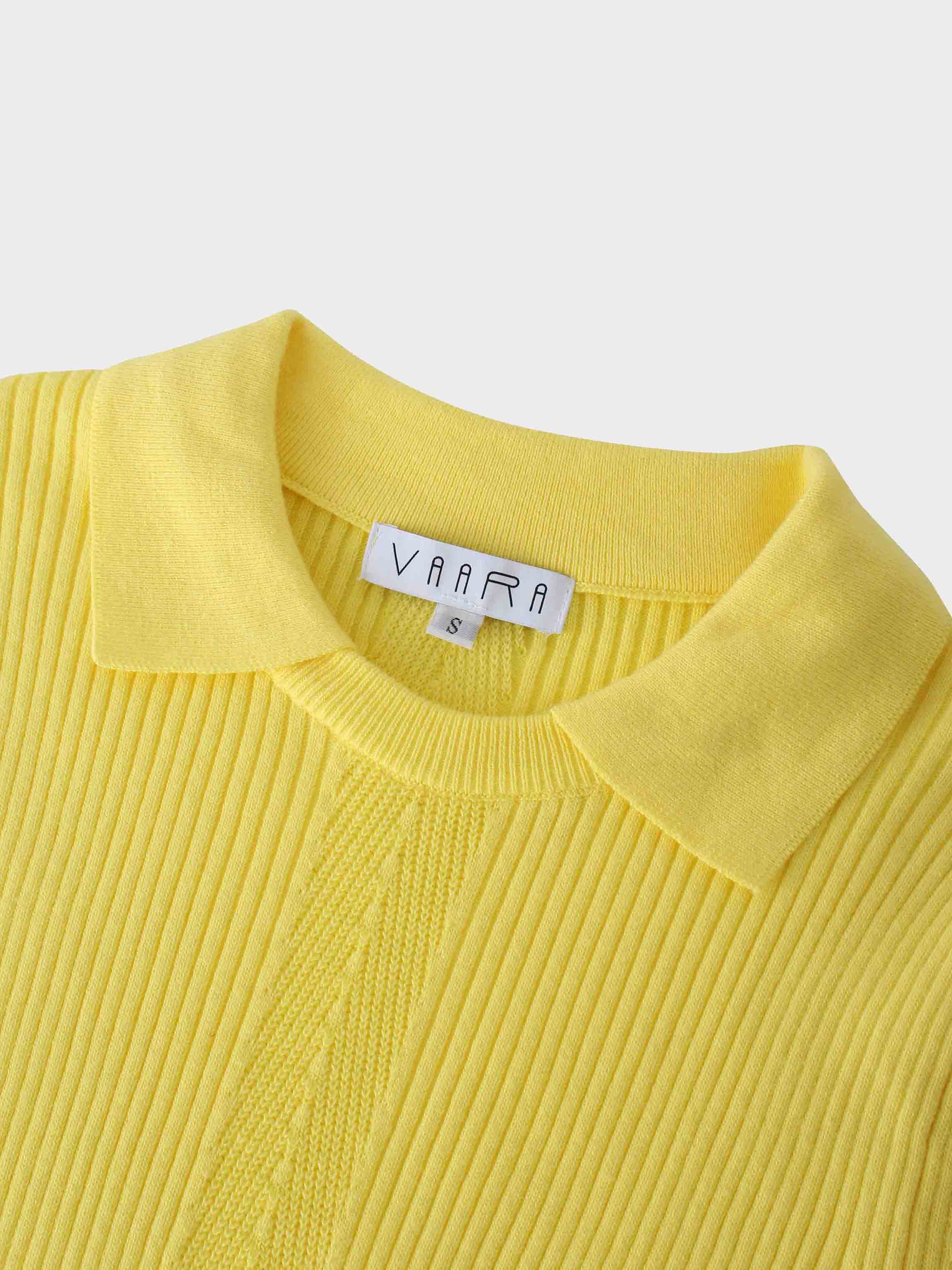 Center Design Sweater-Yellow