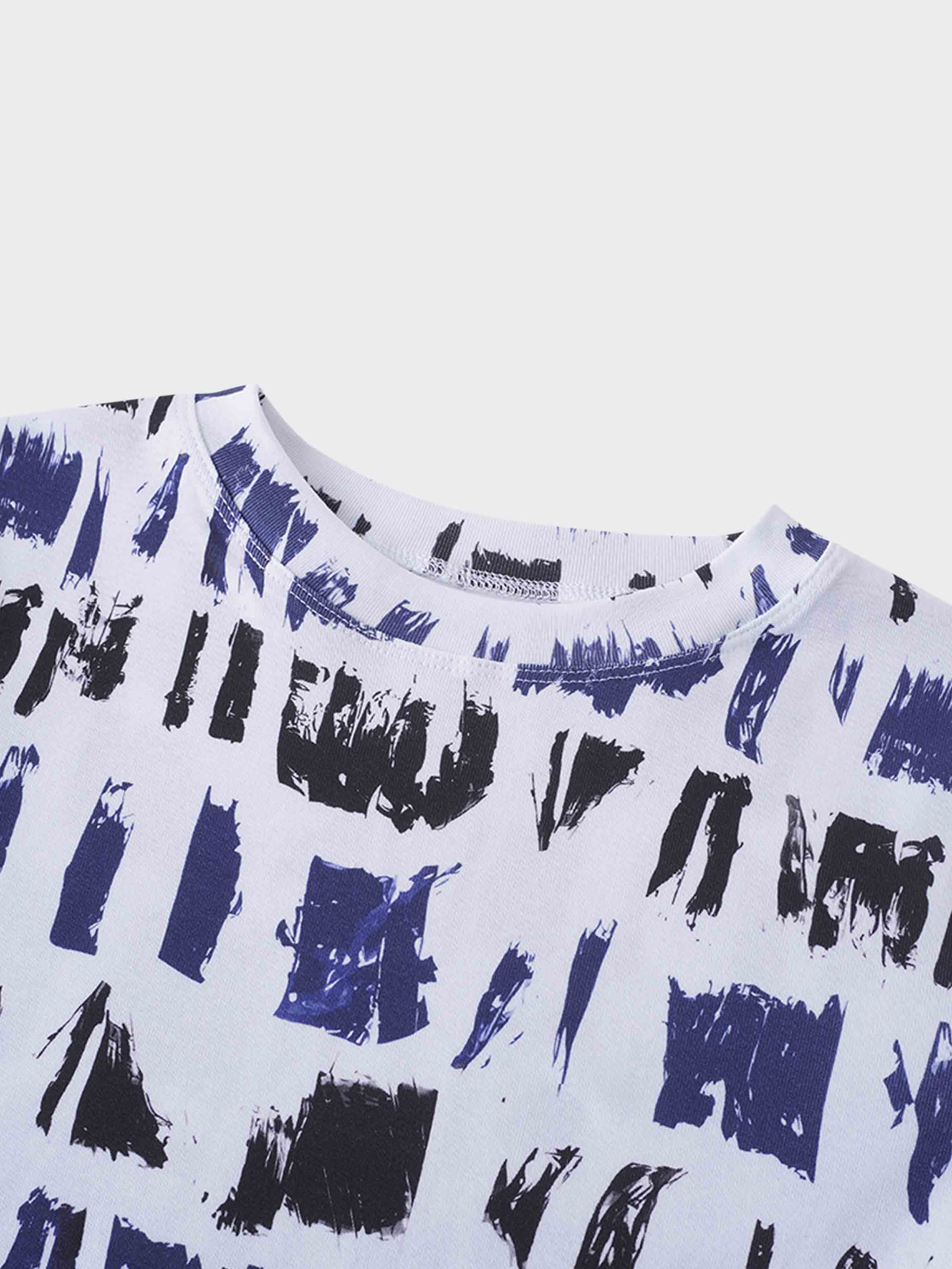 Basic Printed T-shirt-Brushstrokes