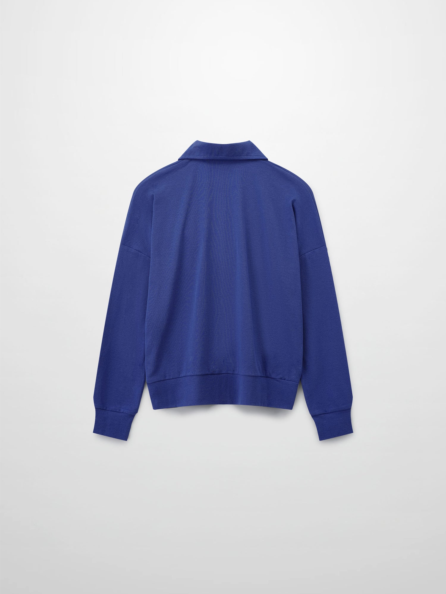 Collared Bomber Tee-Cobalt Blue
