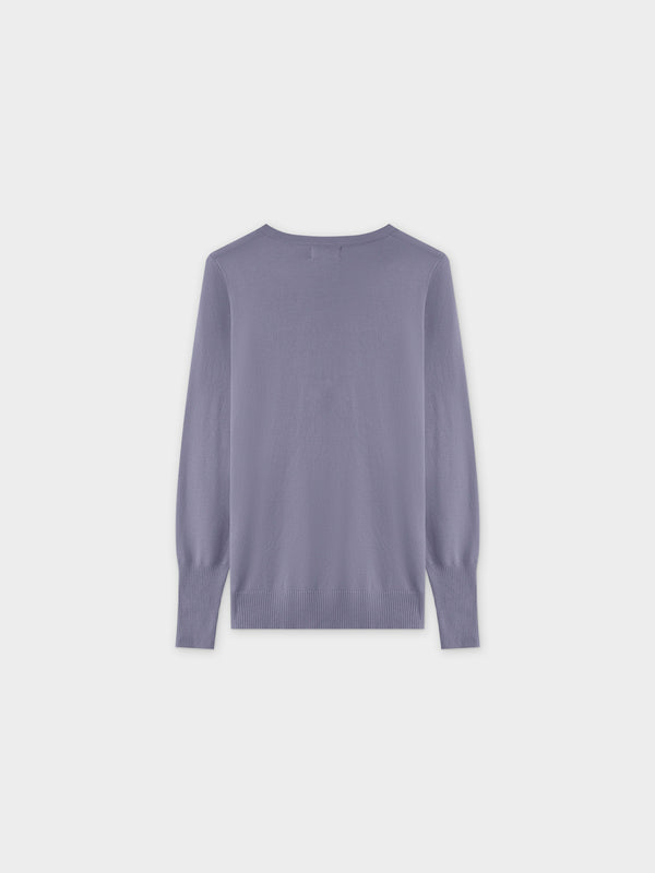 Basic Crew Sweater LS-Denim Blue