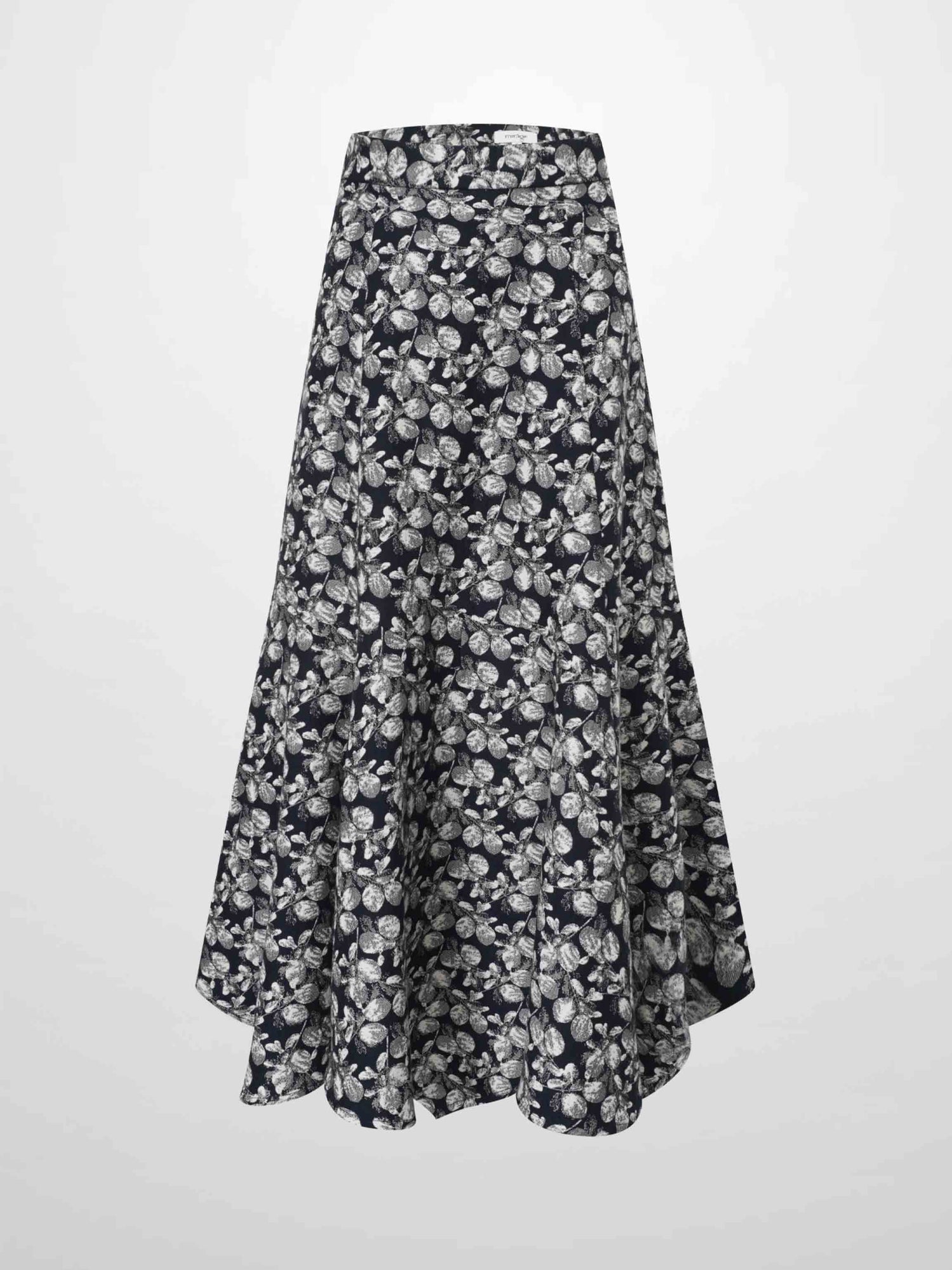 The Olivia Skirt-Black/White Floral