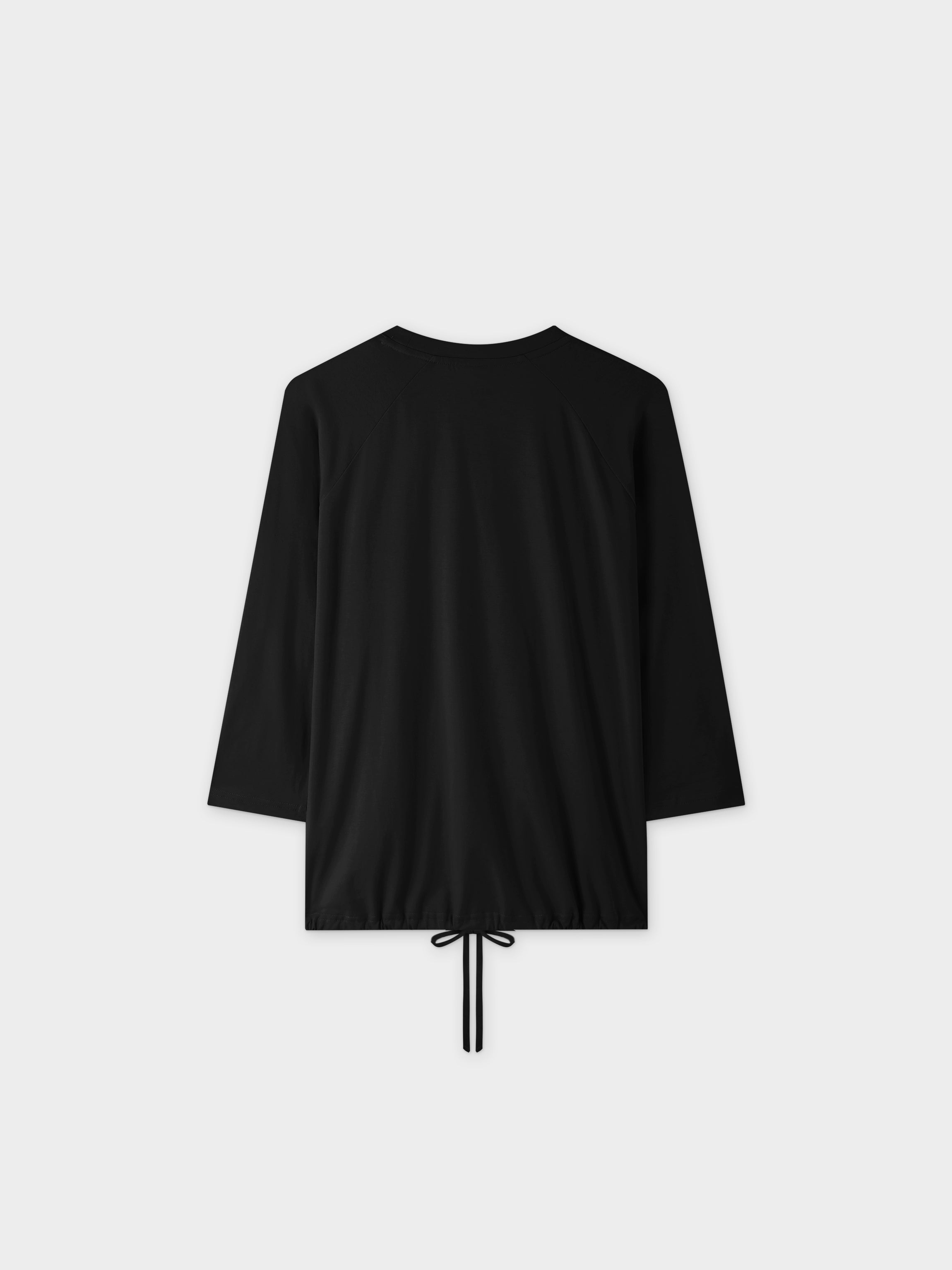 DRAWSTRING TEE-BLACK