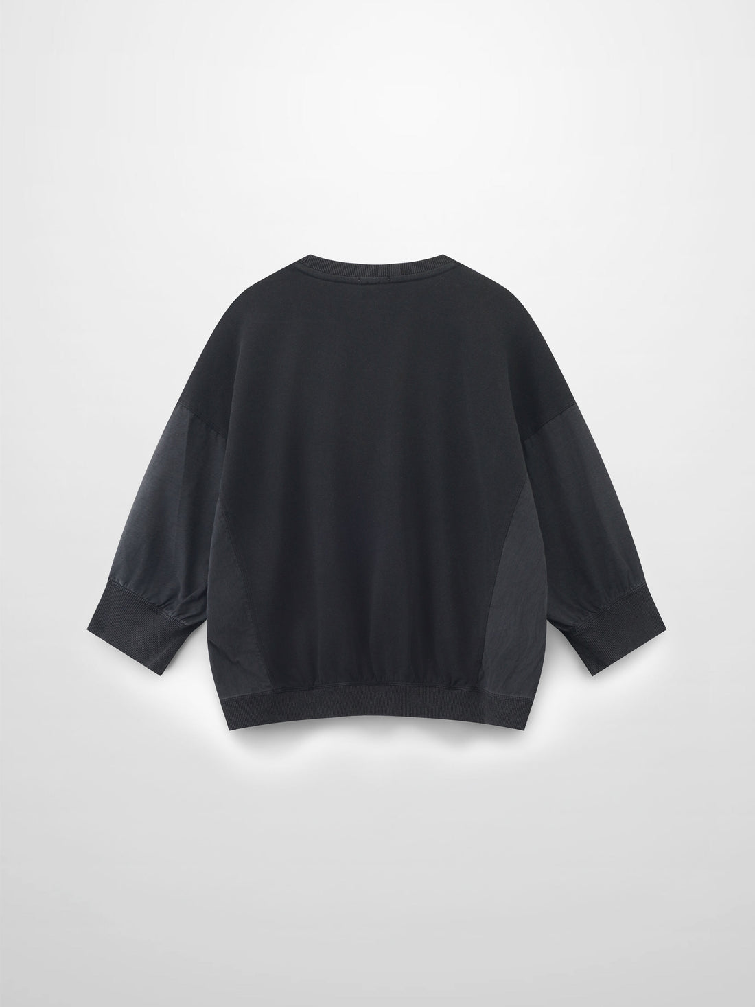 Washed Dolman Bomber Tee-Black