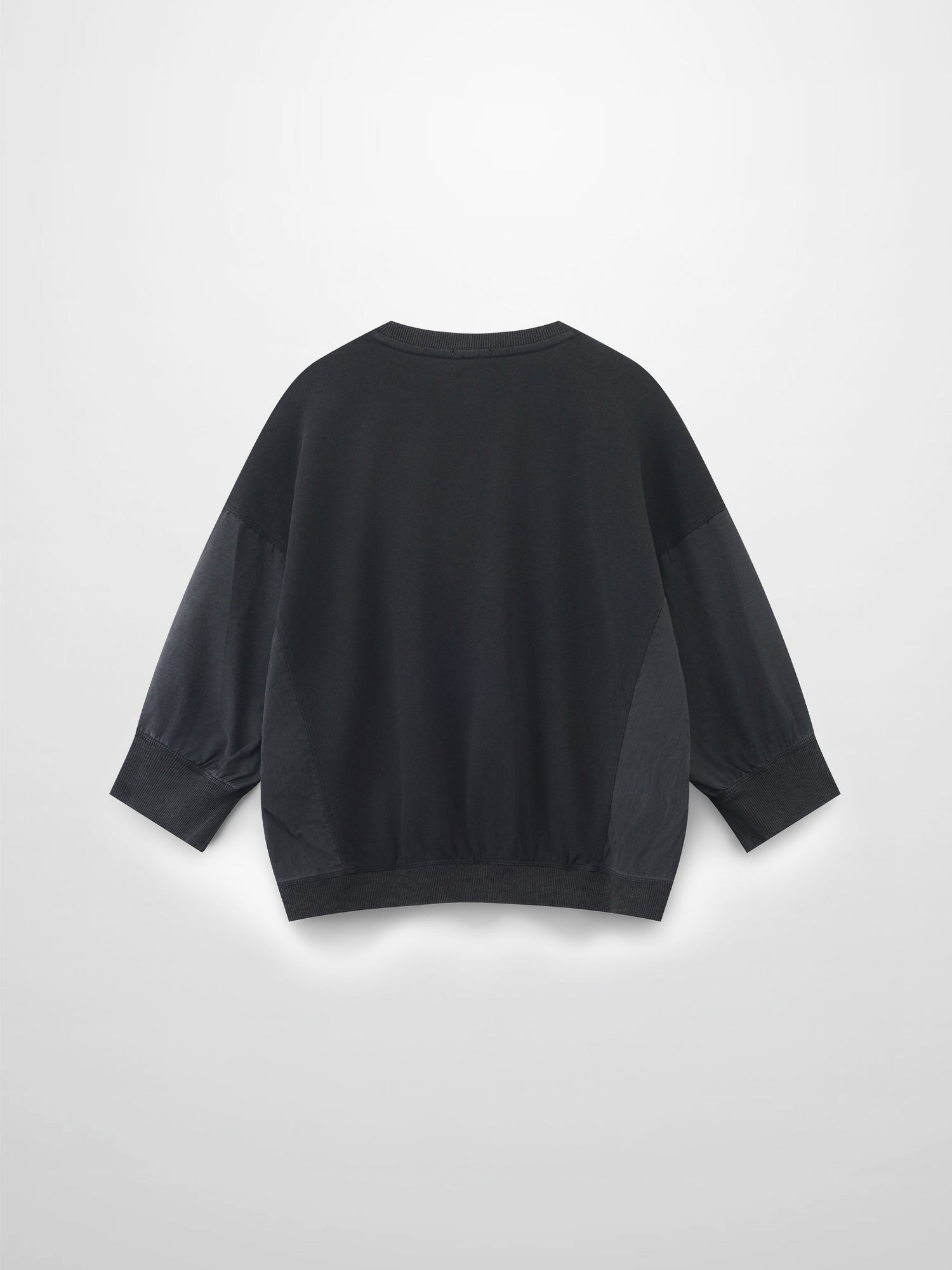 Washed Dolman Bomber Tee-Black