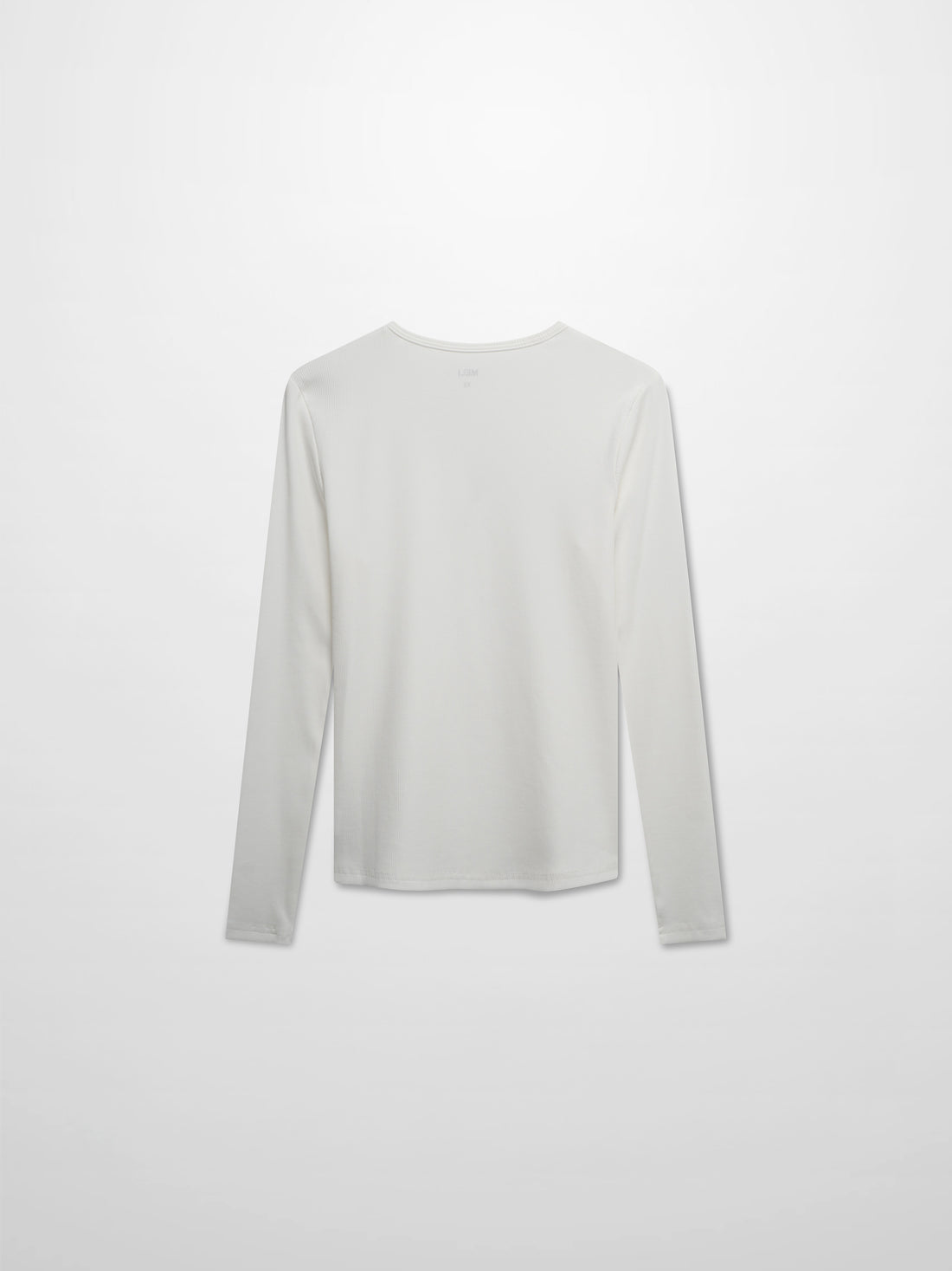 Soft Ribbed High V Tee-White