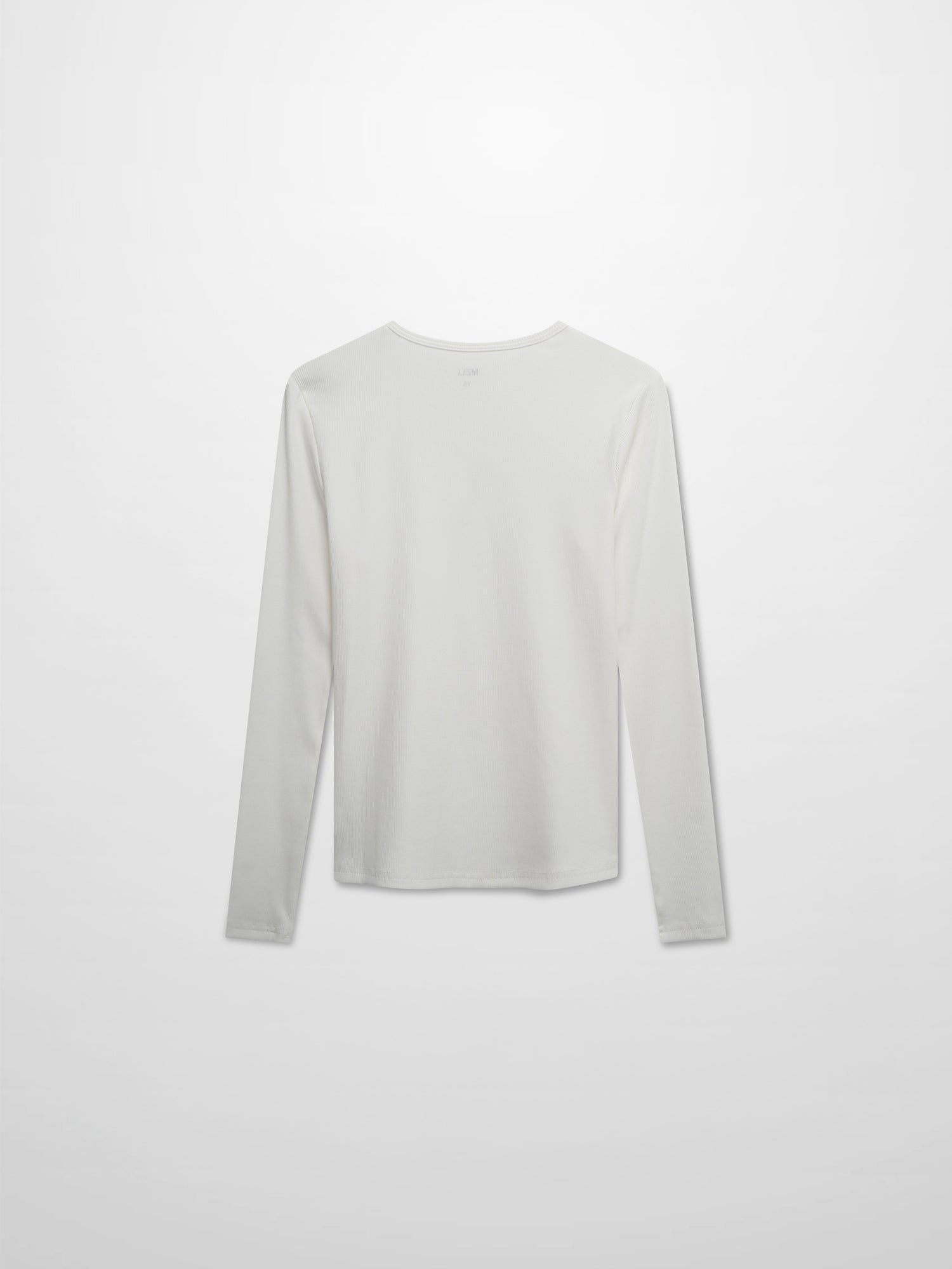 Soft Ribbed High V Tee-White