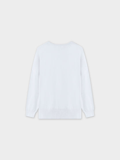 Oversized Lightweight Sweater-White