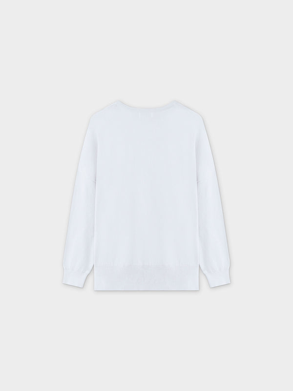 Oversized Lightweight Sweater-White