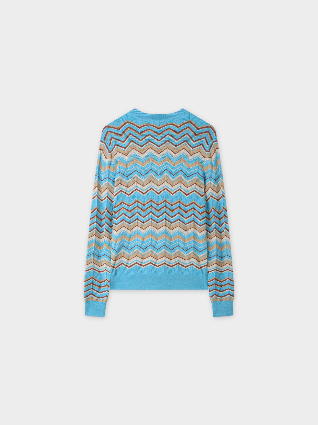 Wave Stripe Sweater-Tan/Blue