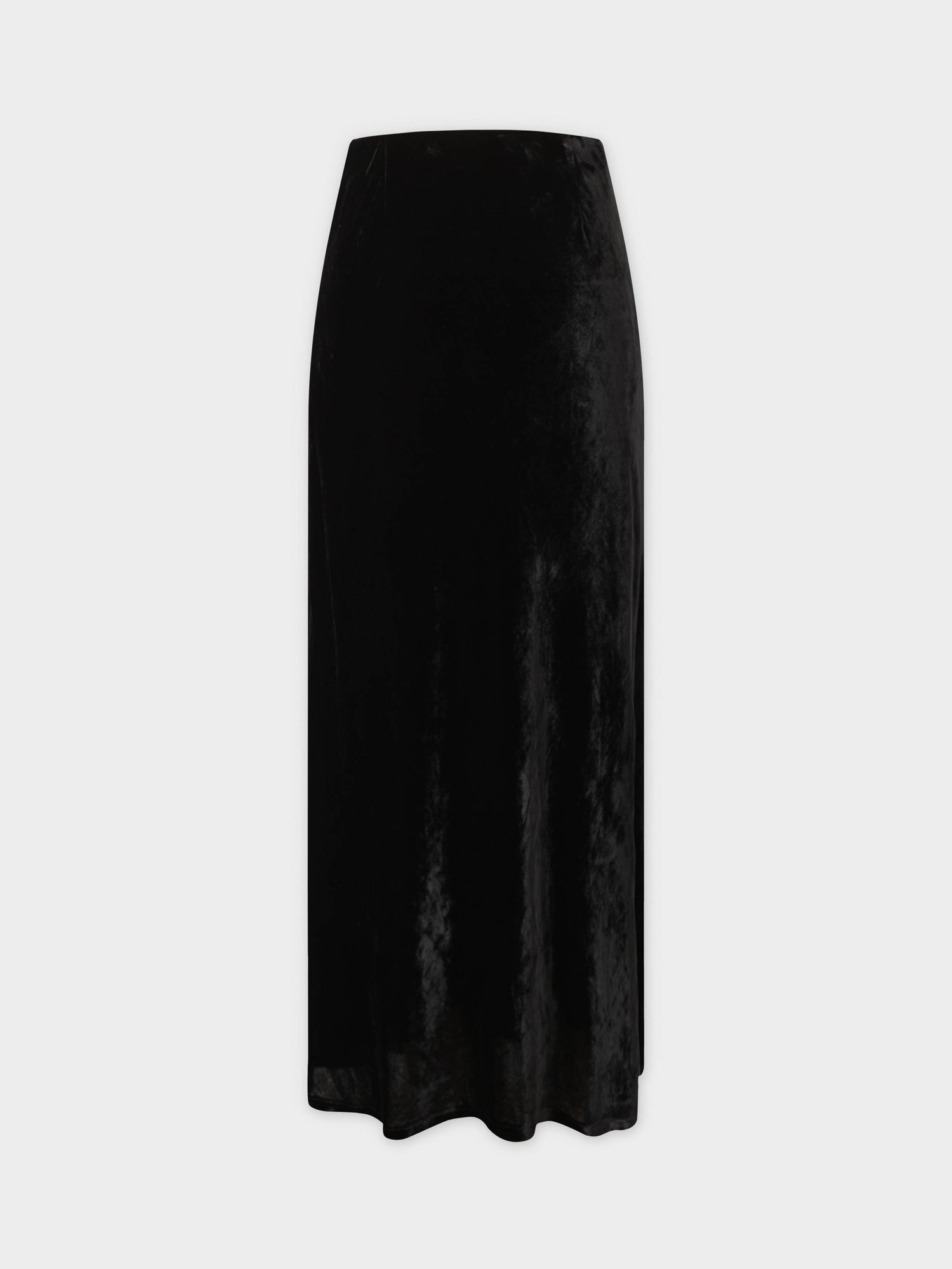 Velvet Slip Skirt-Black