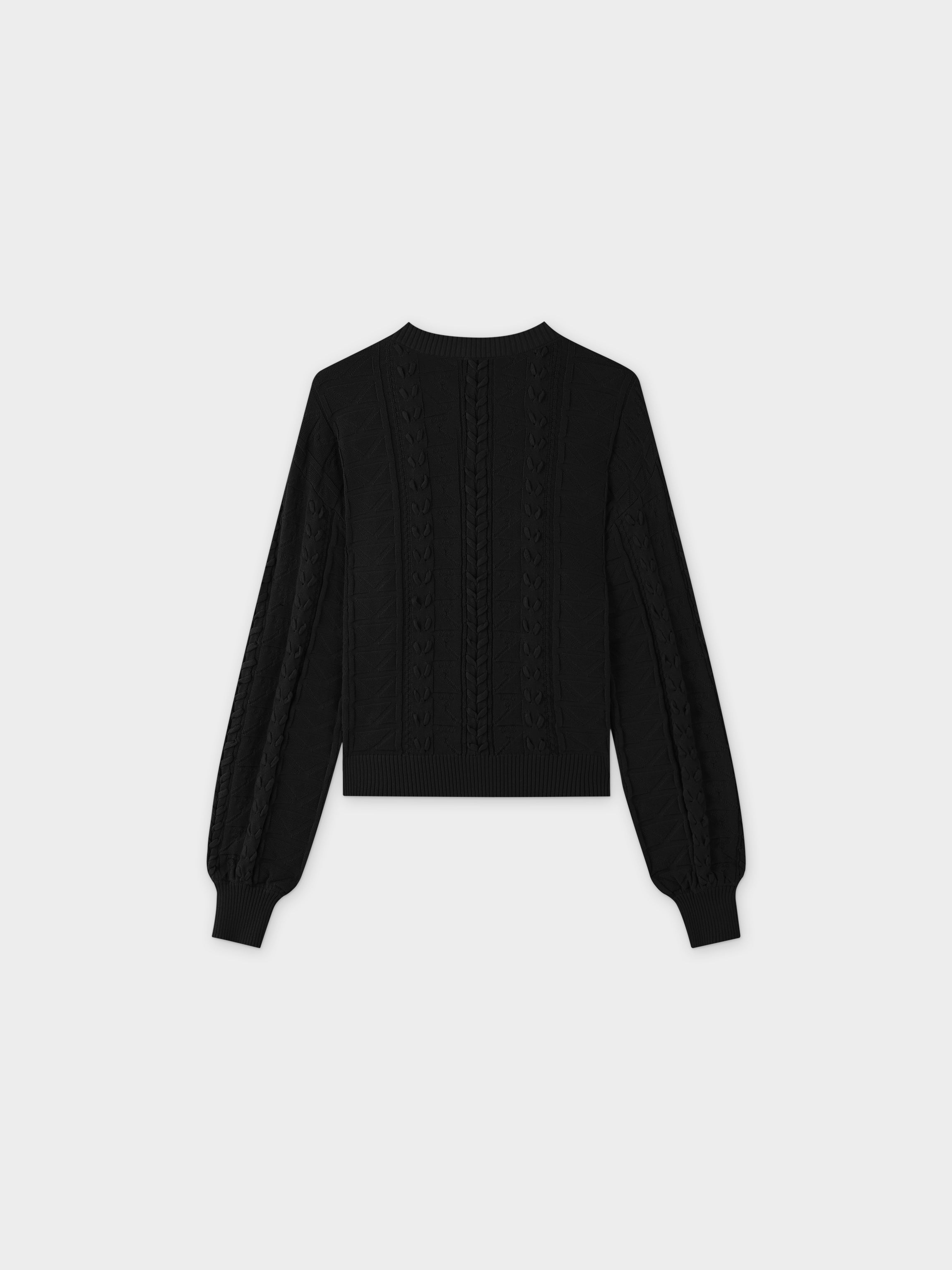 Cross Stitch Sweater-Black