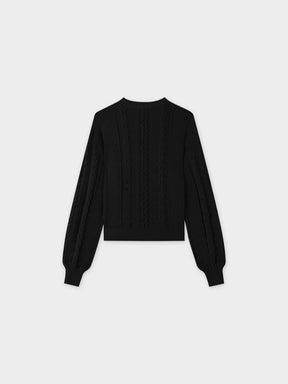 Cross Stitch Sweater-Black