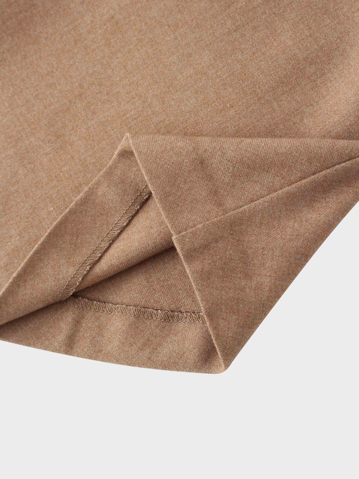 Basic A-Line Seamed Maxi Skirt-Camel