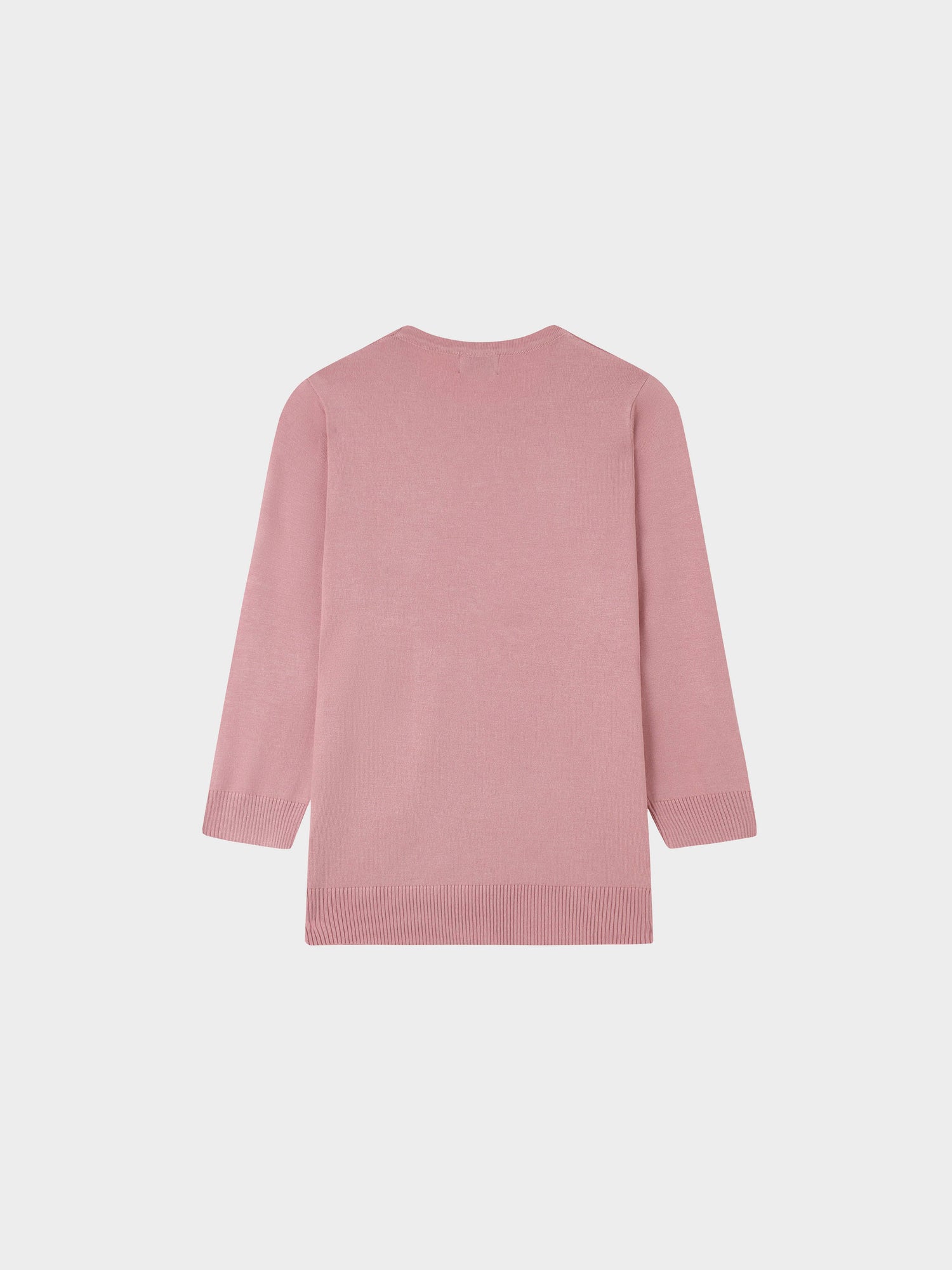 Basic Crew Sweater 3Q-Mauve