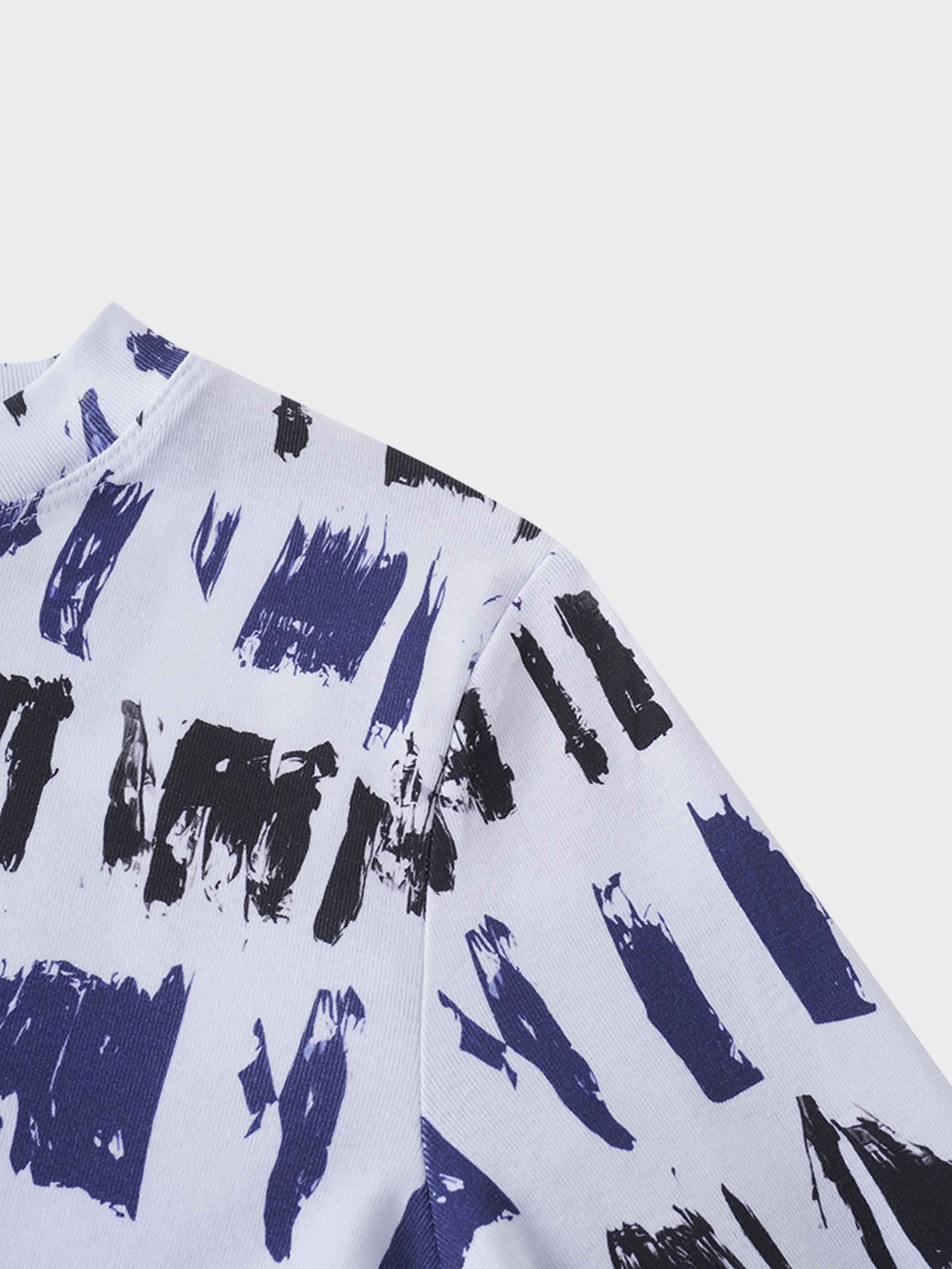 Basic Printed T-shirt-Brushstrokes