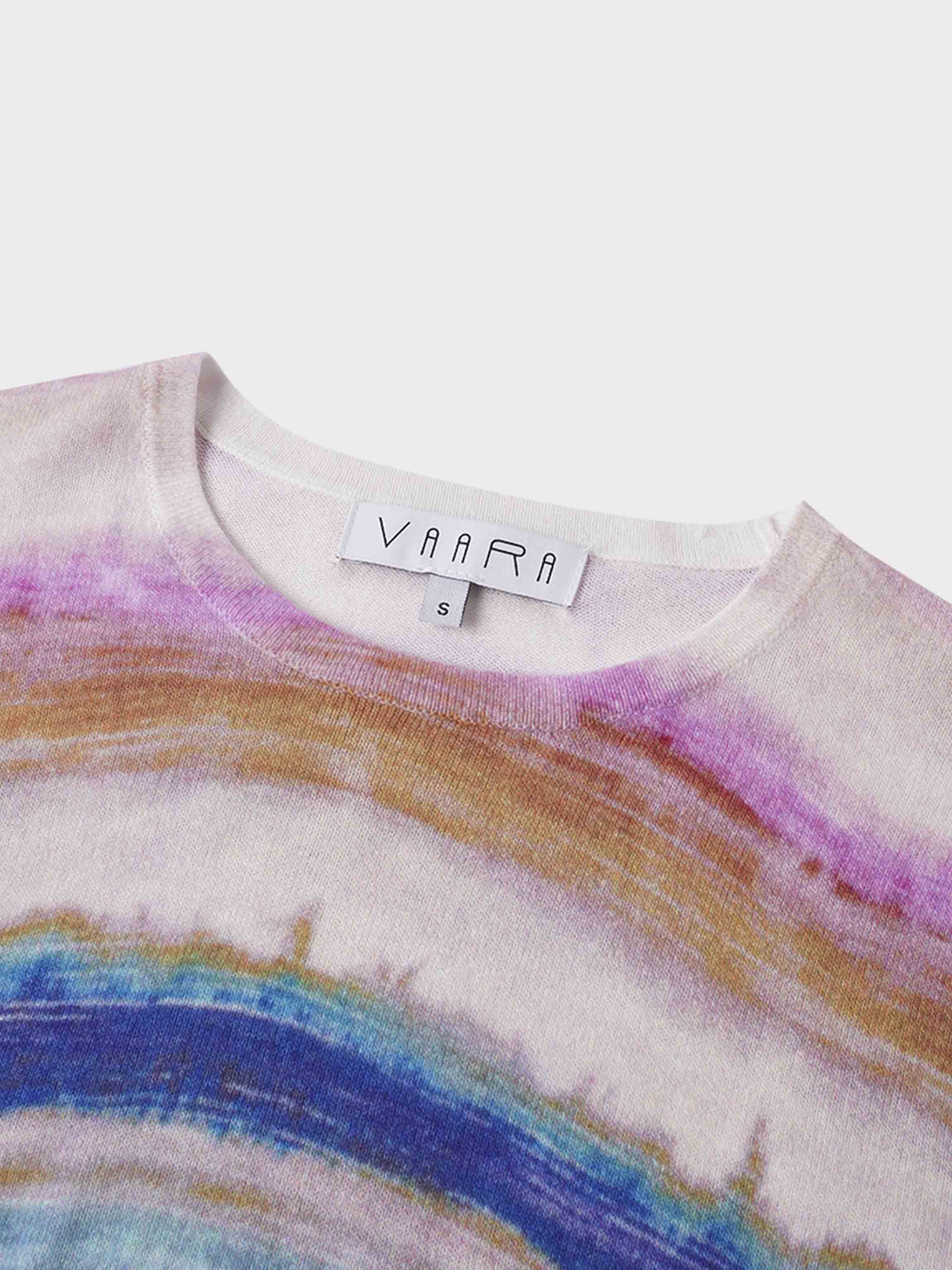 Printed Sweater-Watercolor Stripes