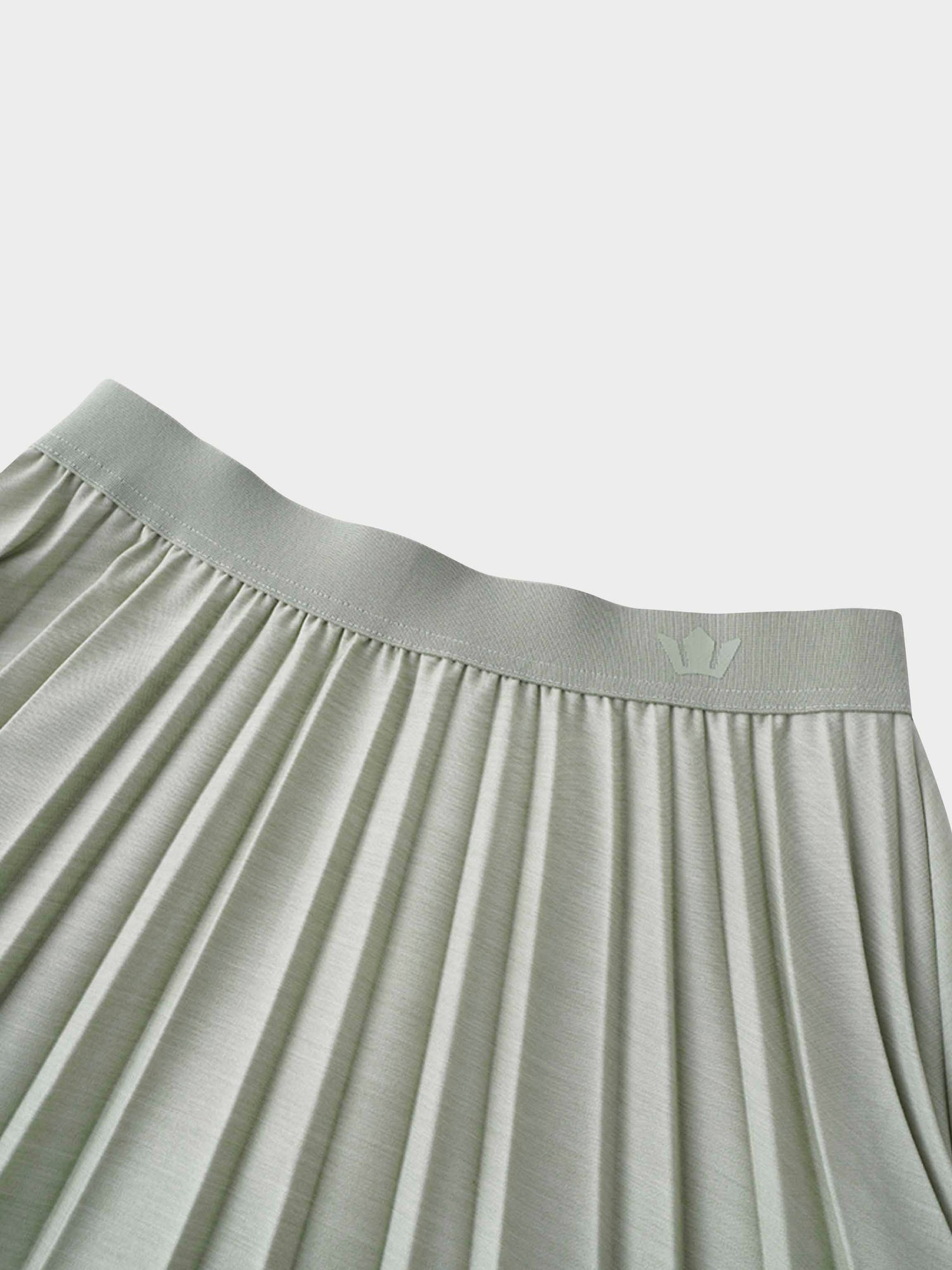 PLEATED SKIRT 37&quot;-SAGE GREEN