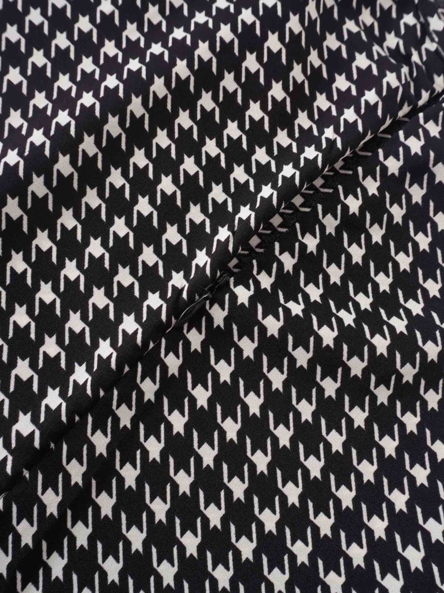 A-Line V Neck Slip Dress-Houndstooth