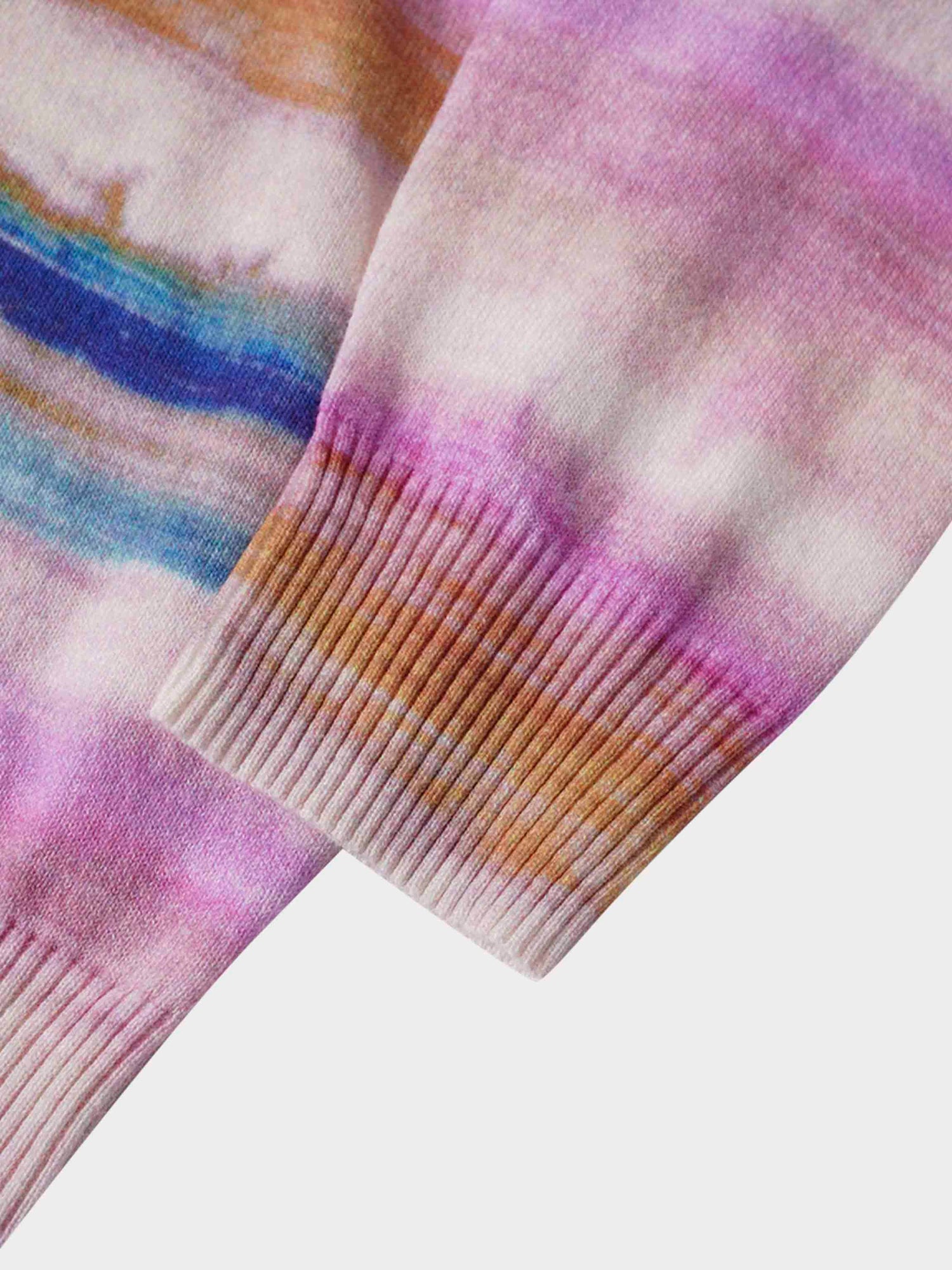 Printed Sweater-Watercolor Stripes