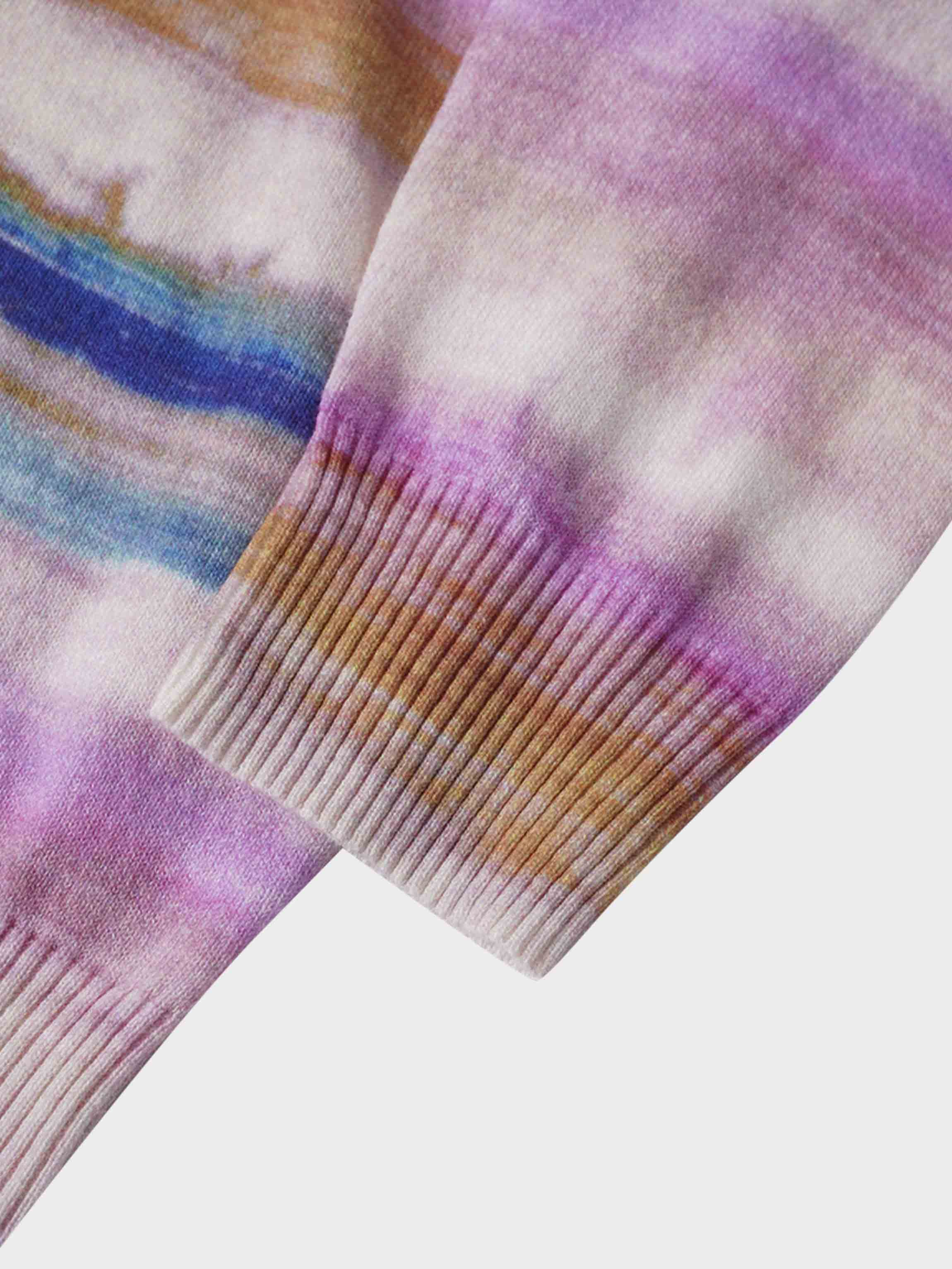 Printed Sweater-Watercolor Stripes