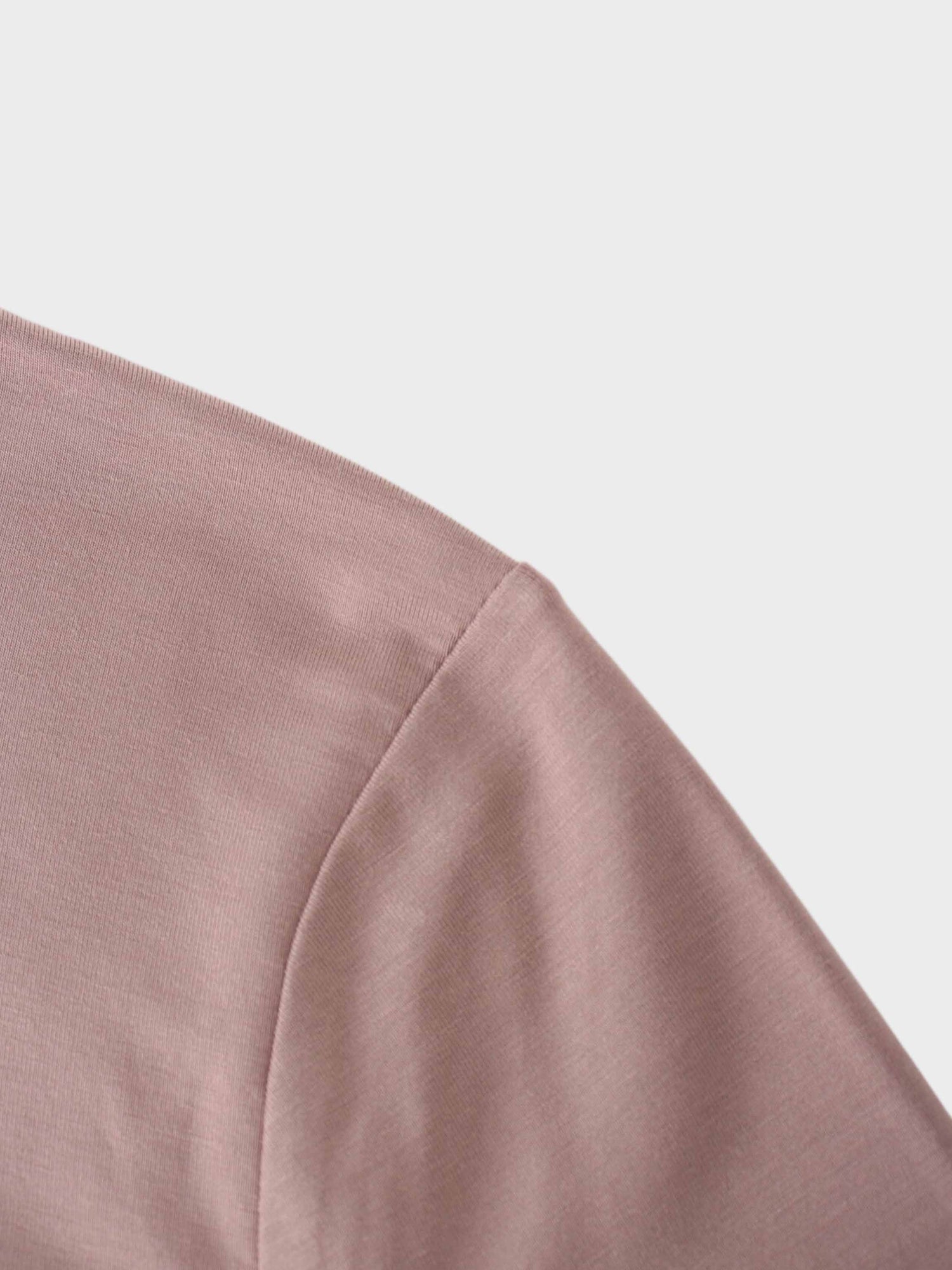 Modal Turtleneck Long Sleeve-Clay