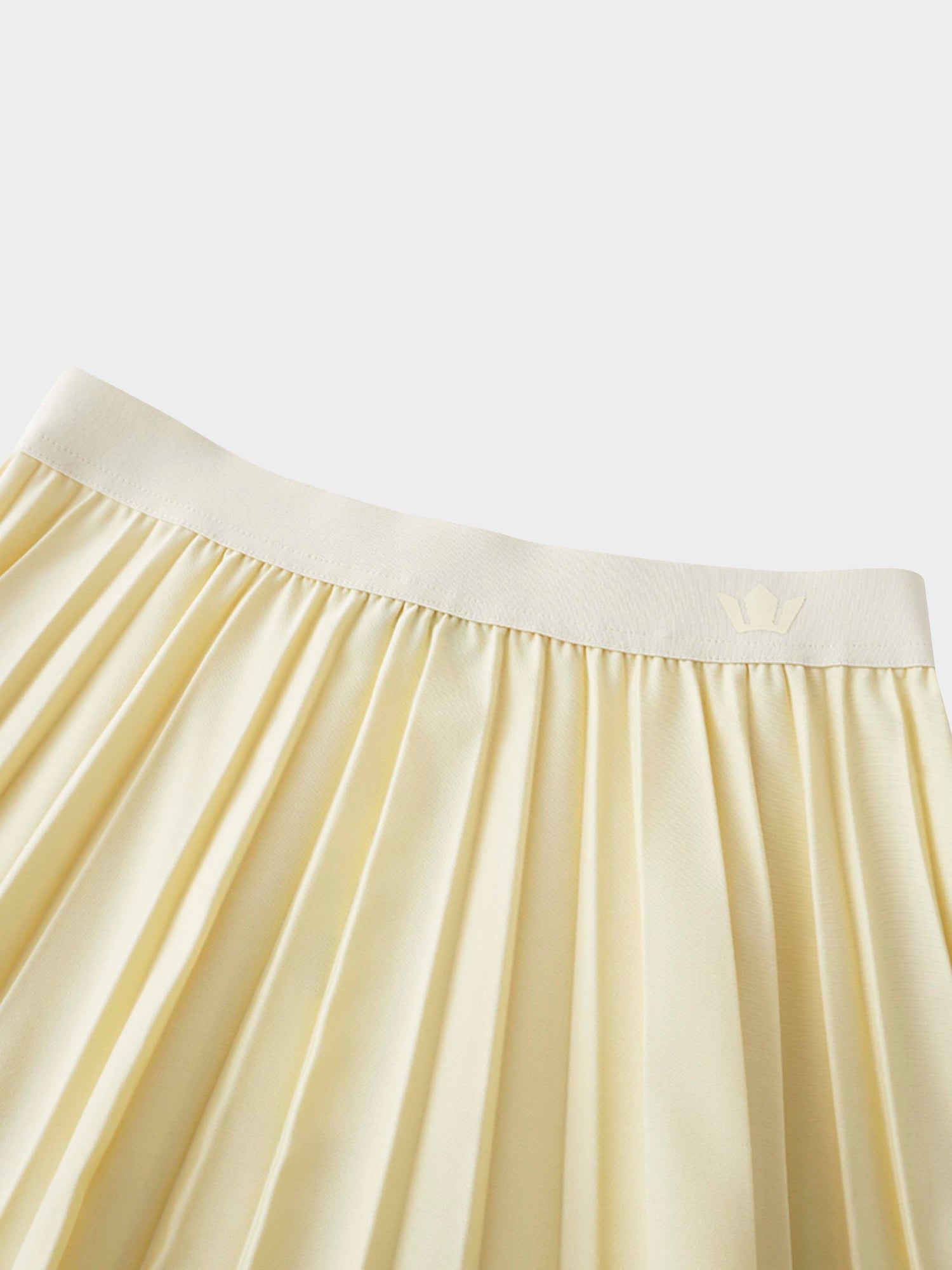 PLEATED SKIRT 35&quot;-PALE YELLOW