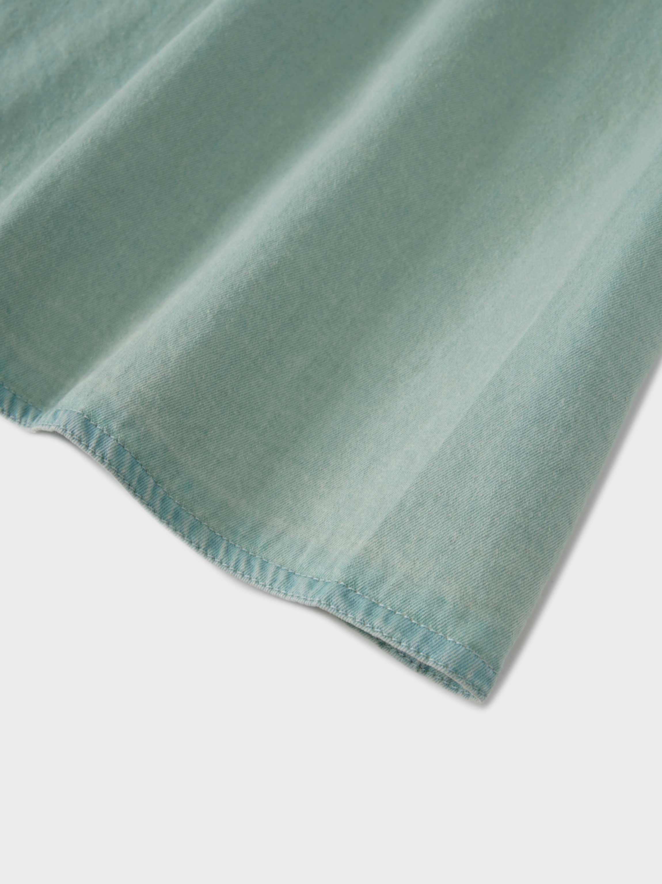 Denim Yoke Circle Skirt-Dusty Mint