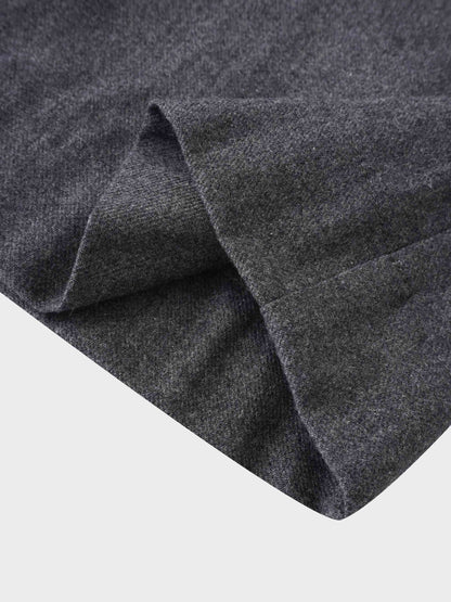 Basic Wool Blend Slip Dress-Grey