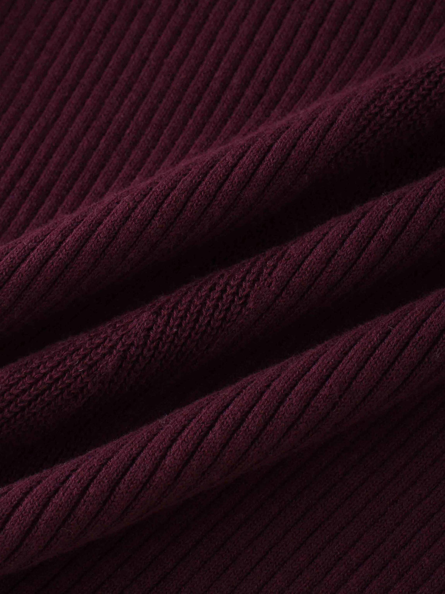 Center Design Sweater-Burgundy