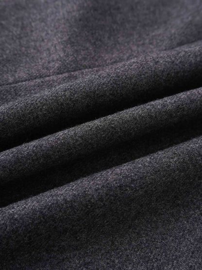 Basic Wool Blend Slip Dress-Grey