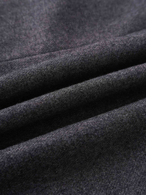 Basic Wool Blend Slip Dress-Grey