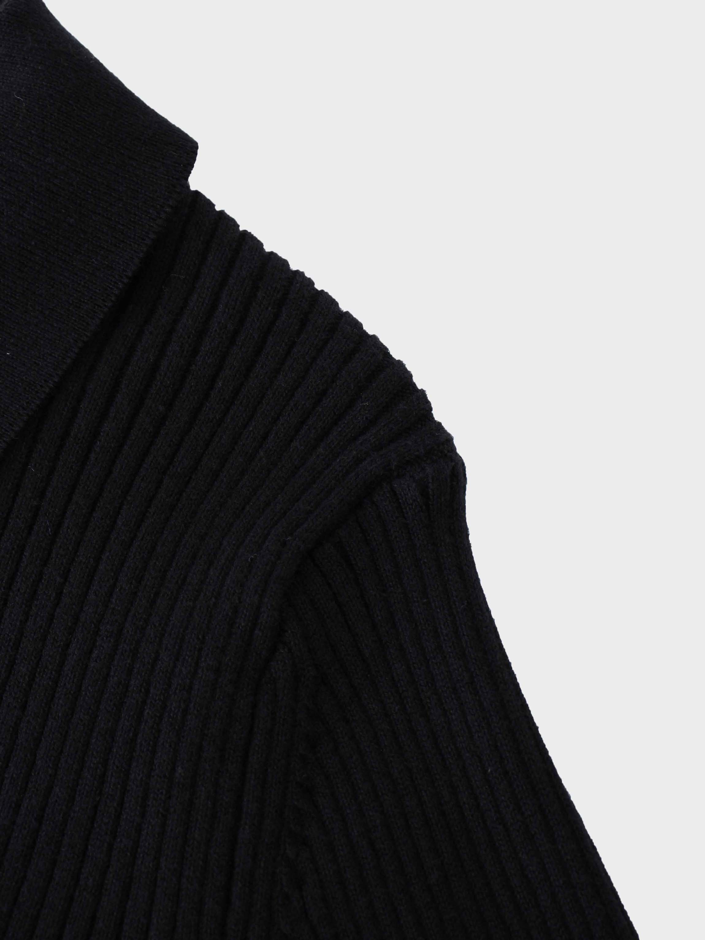 Center Design Sweater-Black