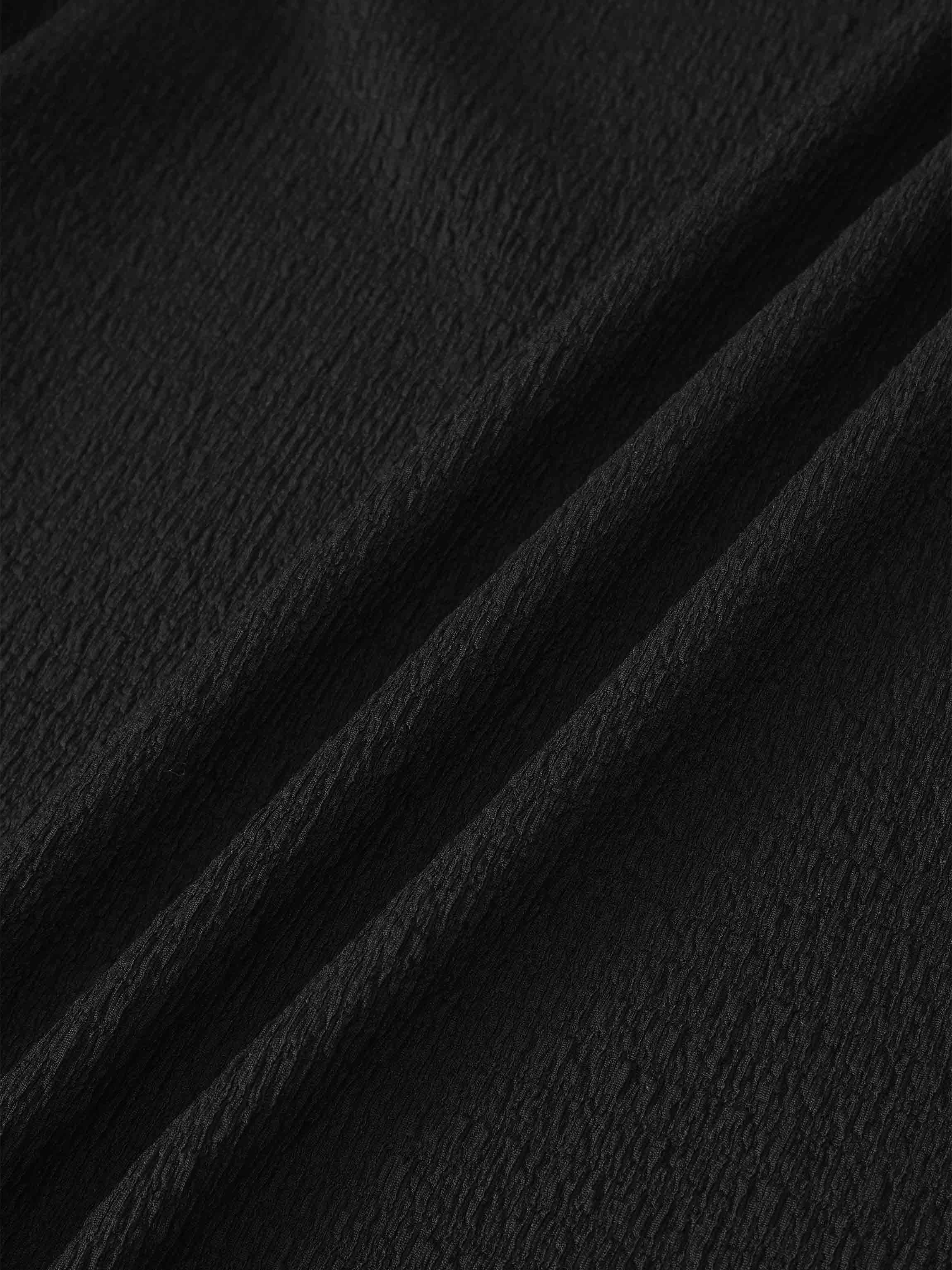 Textured Wrap Maxi Dress-Black