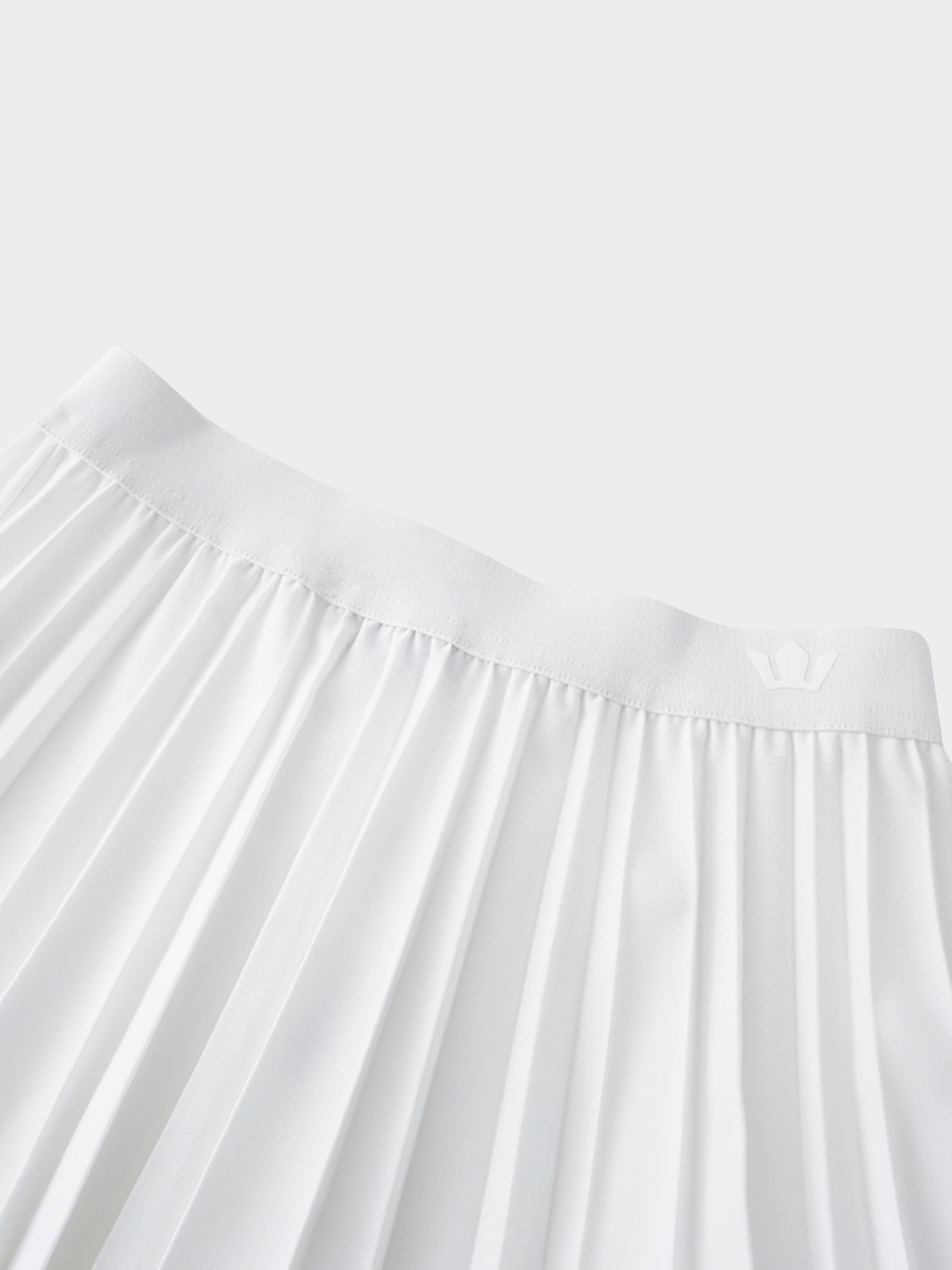 PLEATED SKIRT 35&quot;-WHITE