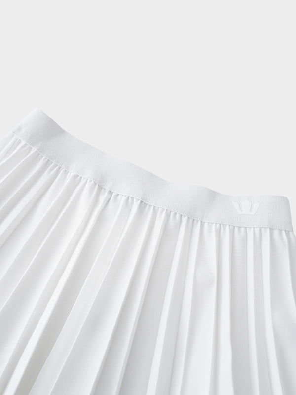 PLEATED SKIRT 35"-WHITE